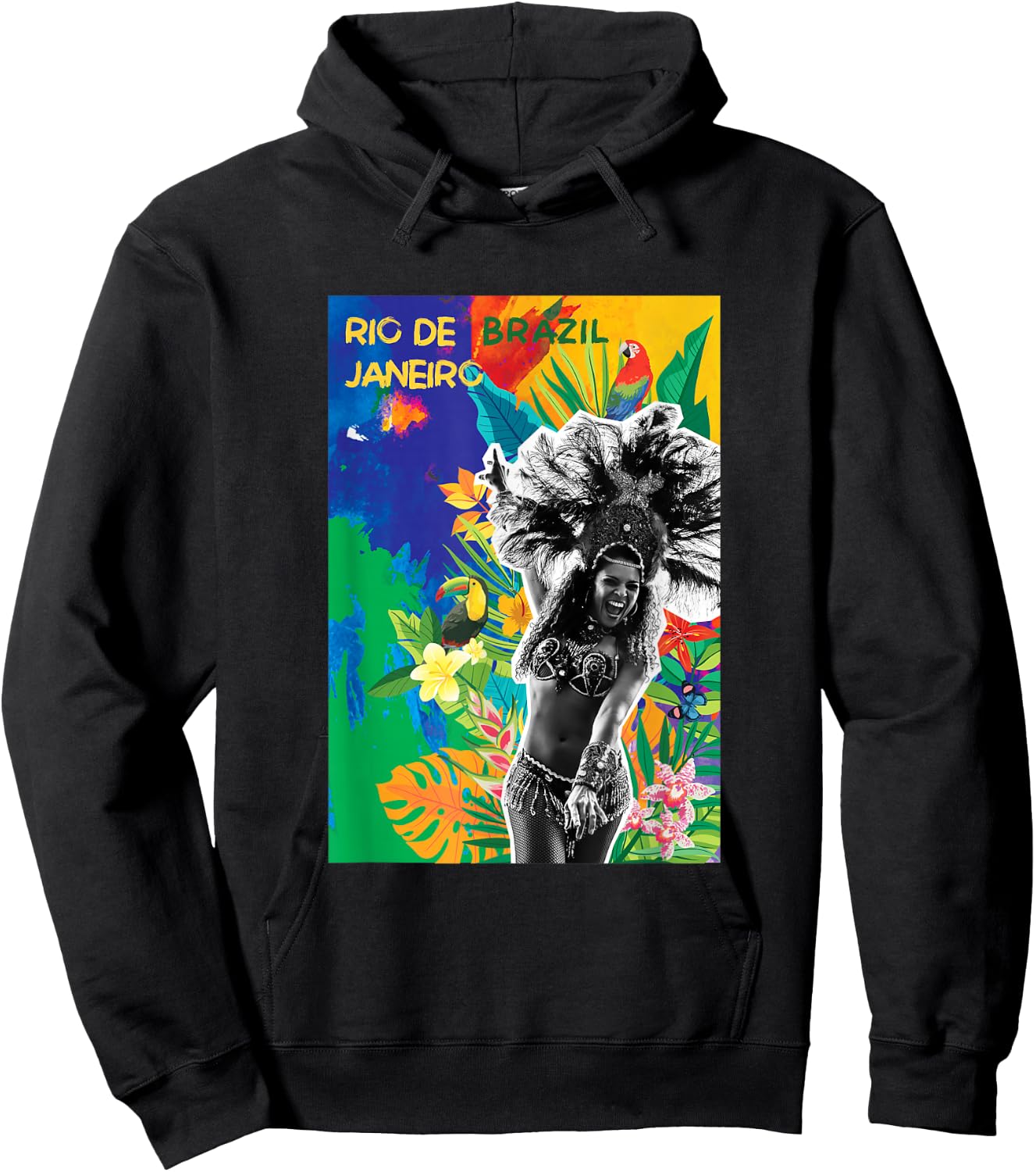 Samba Dancer Brazil Carnival Rio De Janeiro Colorful Hoodie - Hoodie | Black