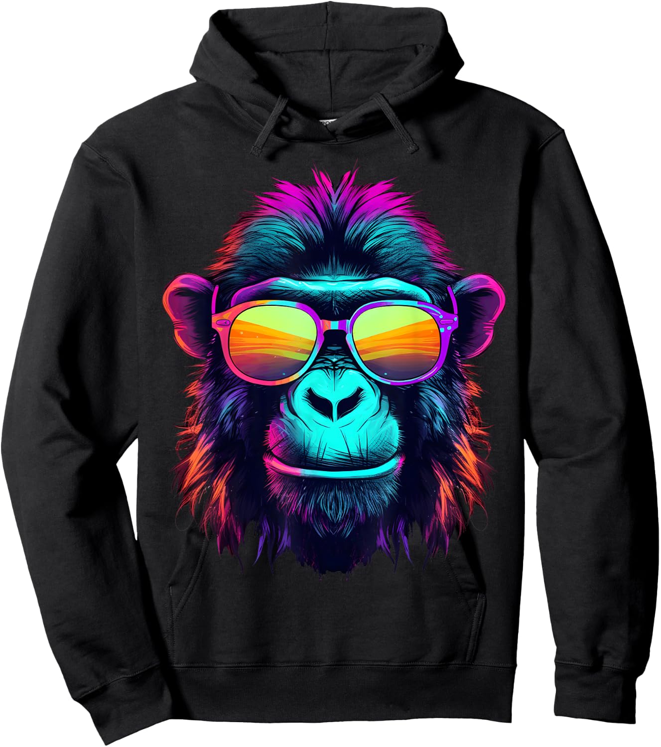 Cool Chimp with Sunglasses. Hoodie - Hoodie | Black