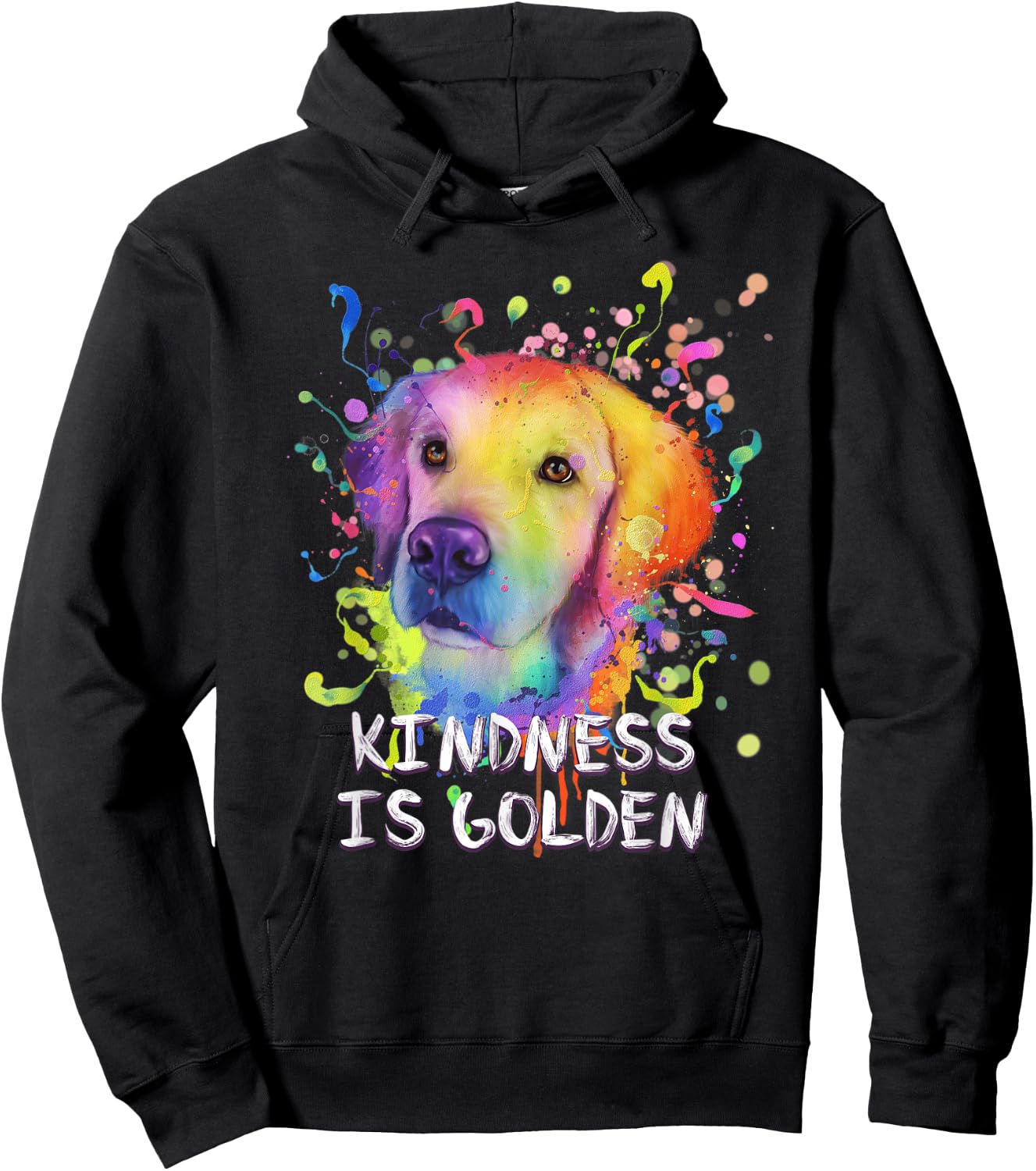 Kindness Is Golden Rescue Dog Golden Retriever Adopt Women Hoodie - Hoodie | Black