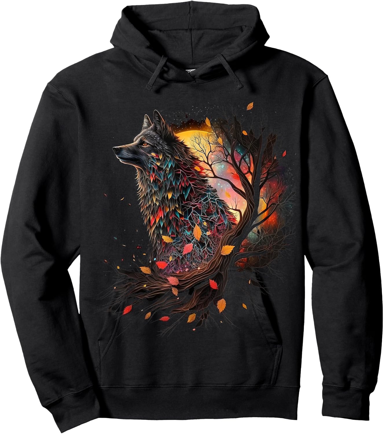 Wolf animal lovers, animal wolf Hoodie - Hoodie | Black