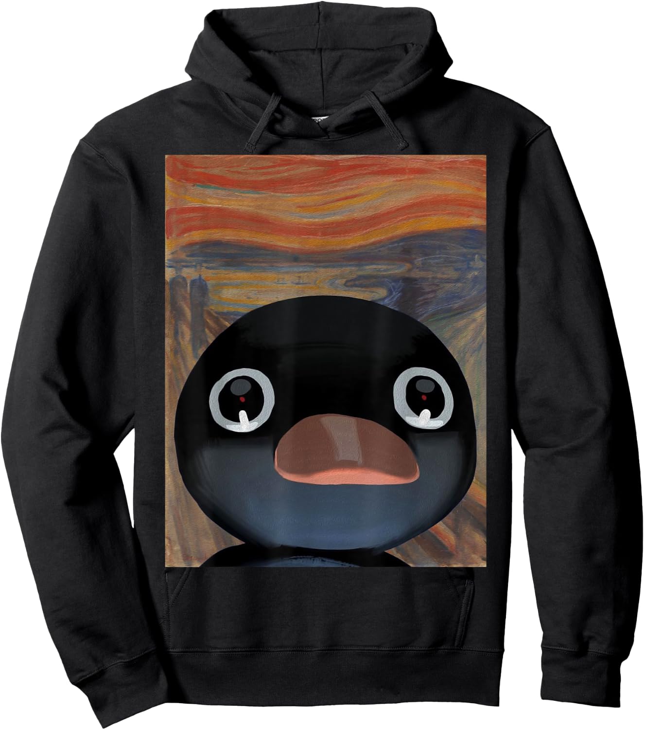 Penguin noot Scream Funny Penguin Meme Hoodie - Hoodie | Black