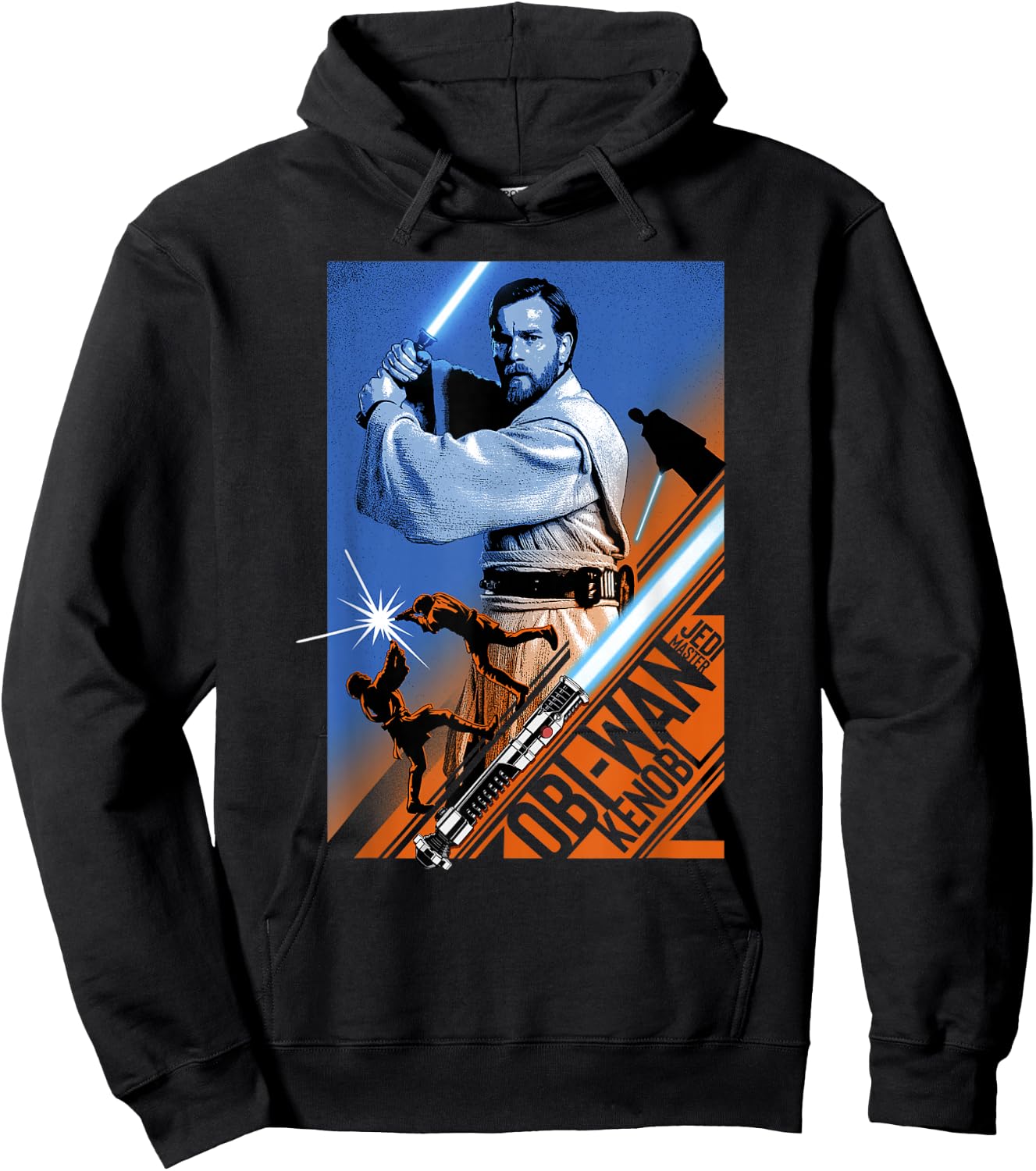 Star Wars Revenge Of The Sith Obi-Wan Kenobi Saber Split Hoodie - Hoodie | Black
