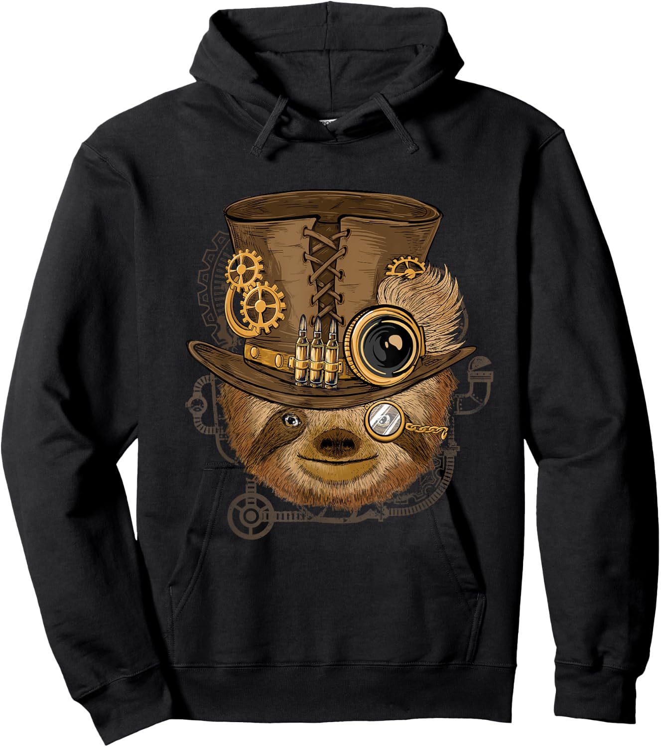 Steampunk Sloth - Zookeeper Zoo Animal Nature Forest Lover Hoodie - Hoodie | Black