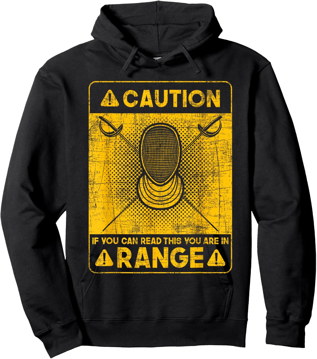 If You Can Read This You are in Range - Fencing Swordsman Hoodie - Hoodie | Black