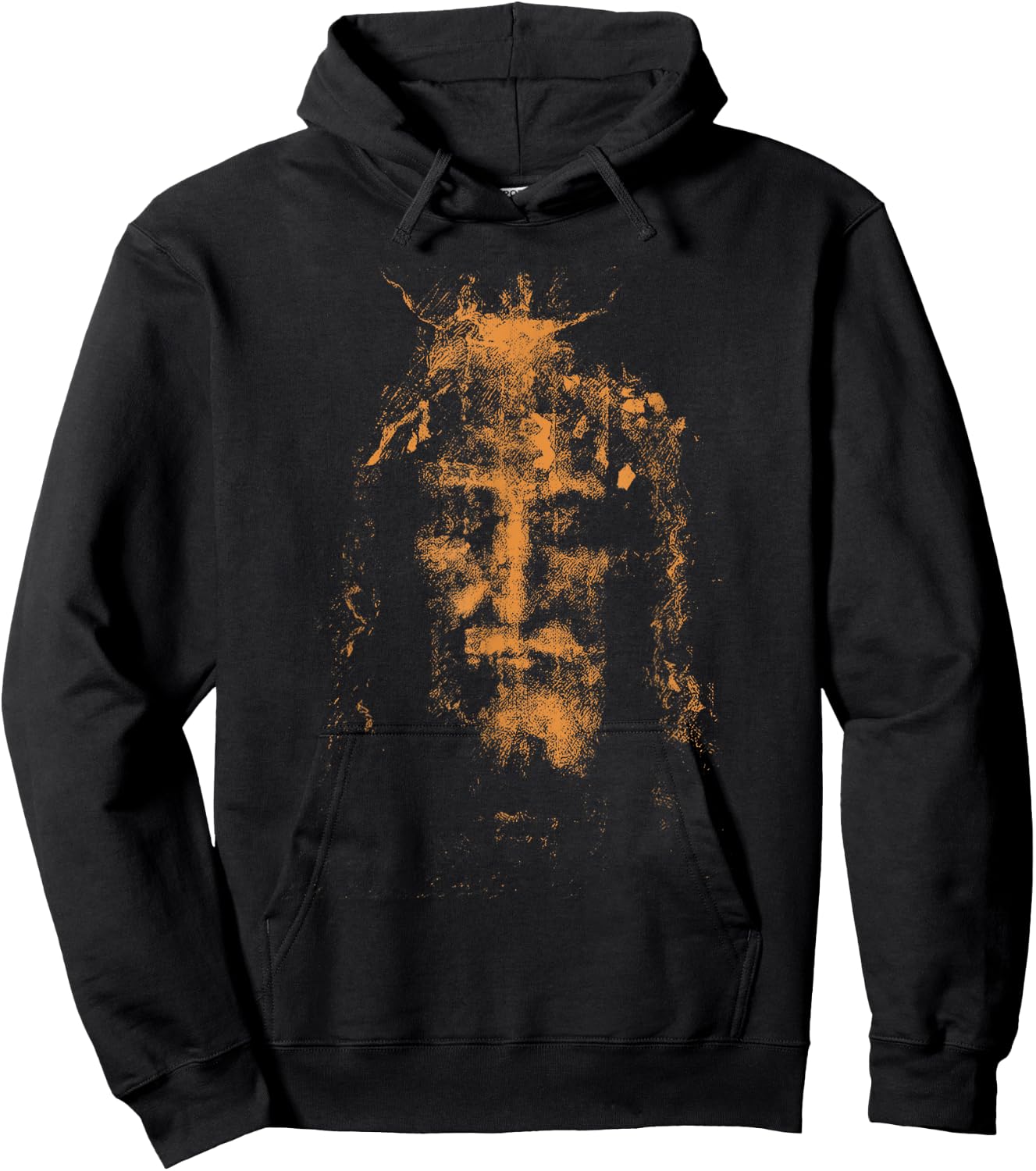 Vintage The Shroud Of Turin Holy Face Of Jesus Hoodie - Hoodie | Black