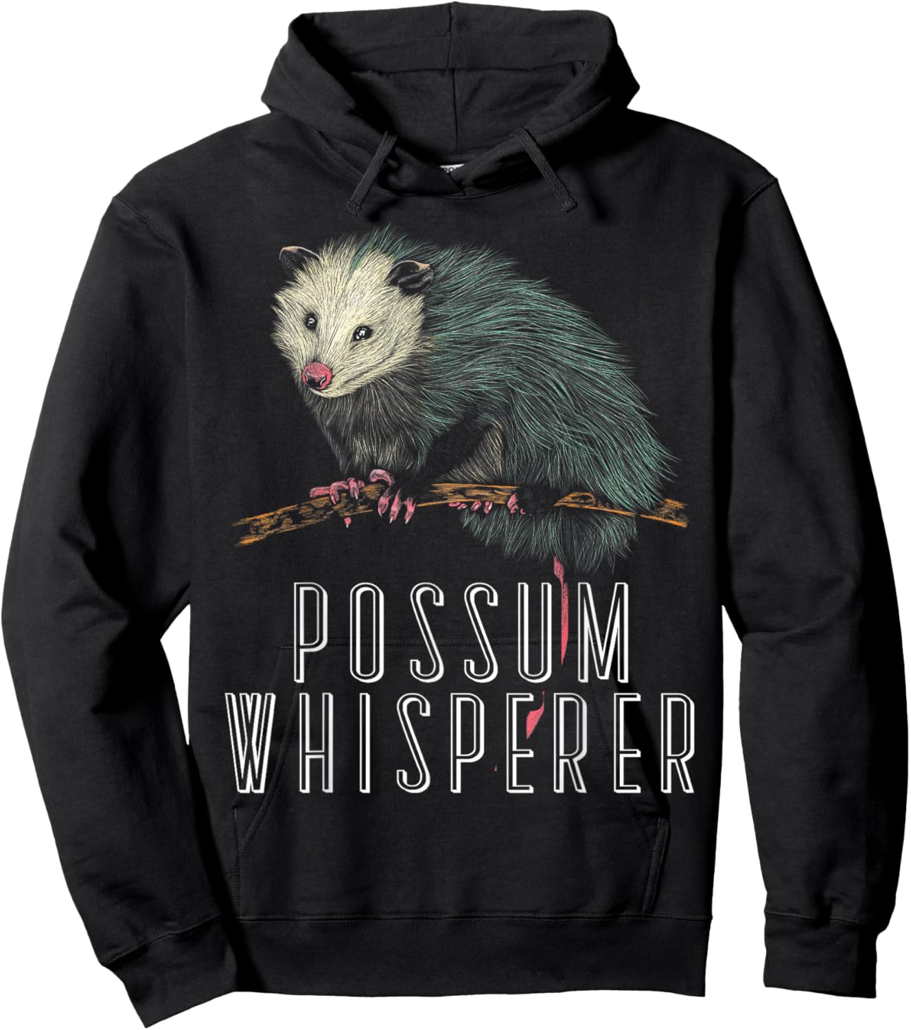 Possum Whisperer Street Cat Opossum Lover Hoodie - Hoodie | Black