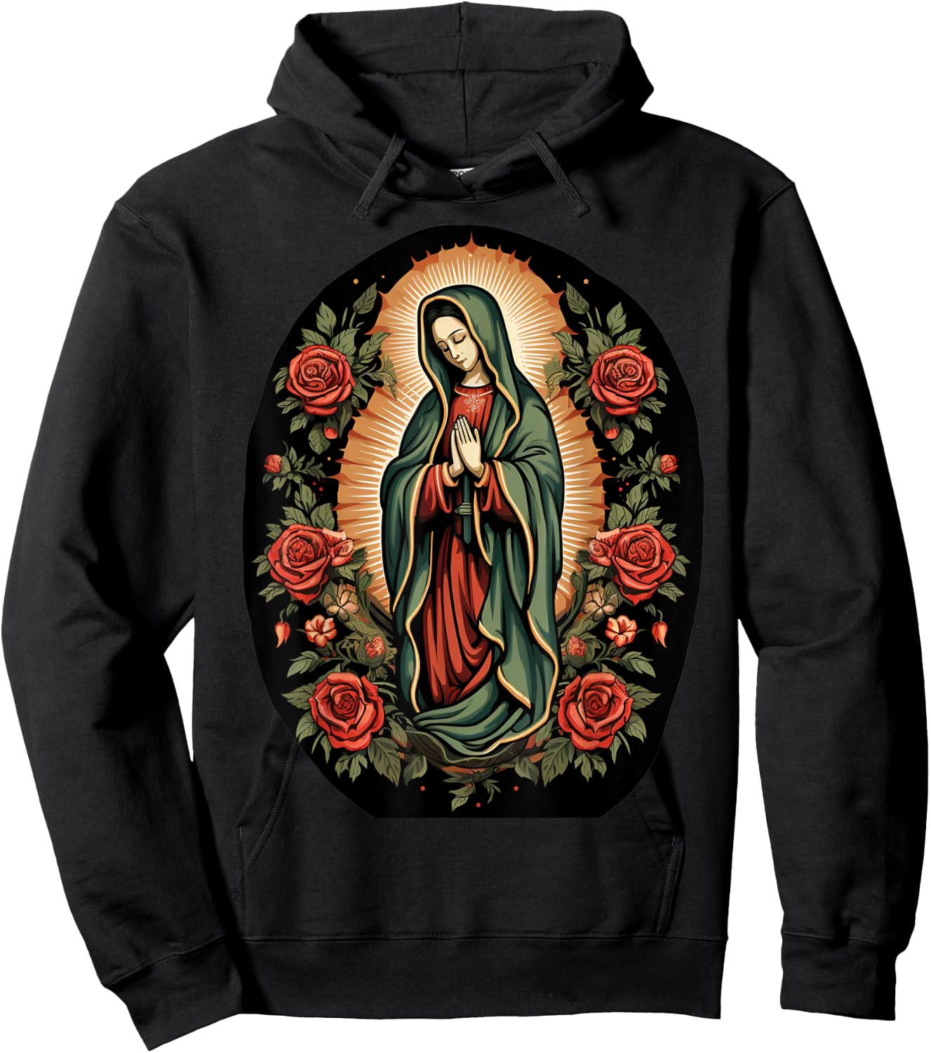 Our Lady of Guadalupe Sant Mary For Christians, Catholics Hoodie - Hoodie | Black