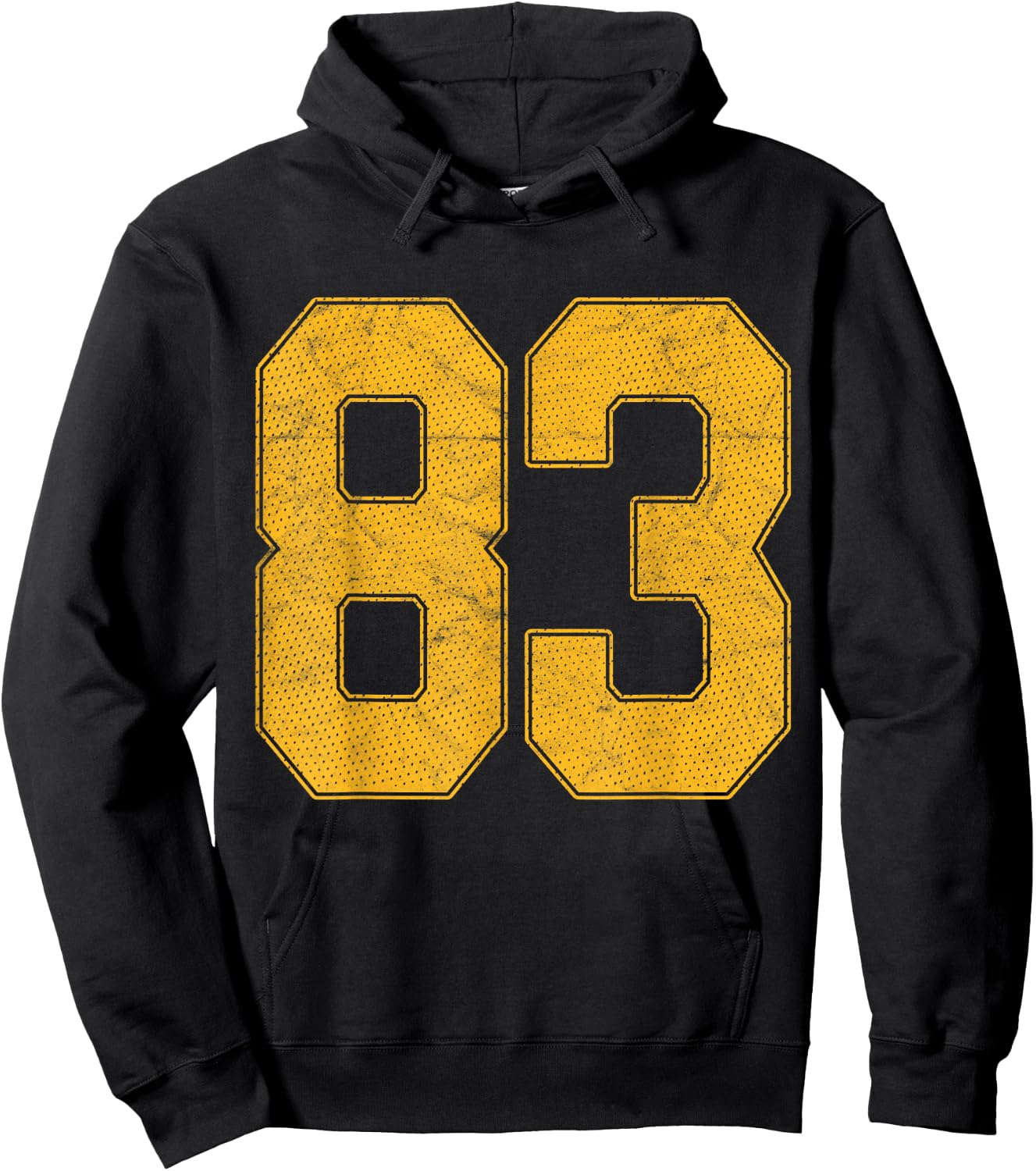 Number 83 Numbered Uniform Sports Team Jersey 83rd Birthday Hoodie - Hoodie | Black