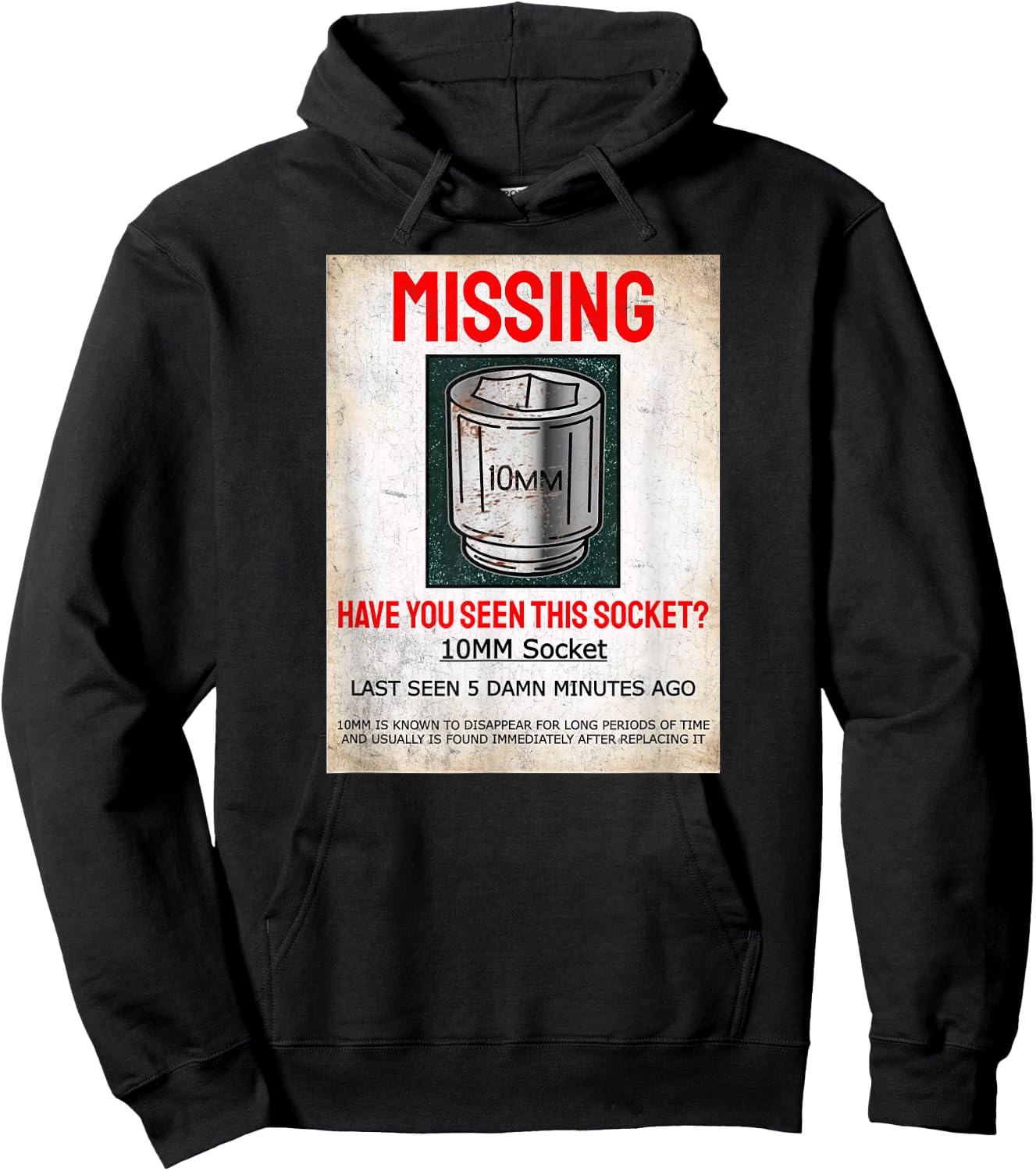 Missing 10MM Socket Funny Mechanic Machinist Classic 1320 Hoodie - Hoodie | Black