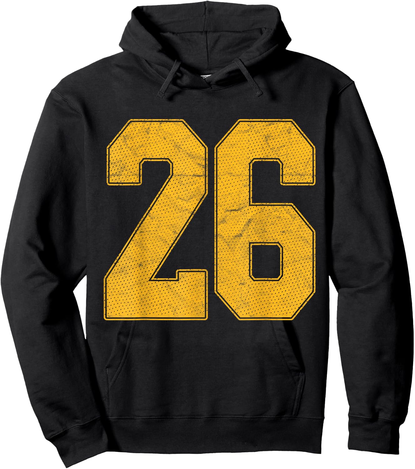Number 26 Numbered Uniform Sports Team Jersey 26th Birthday Hoodie - Hoodie | Black