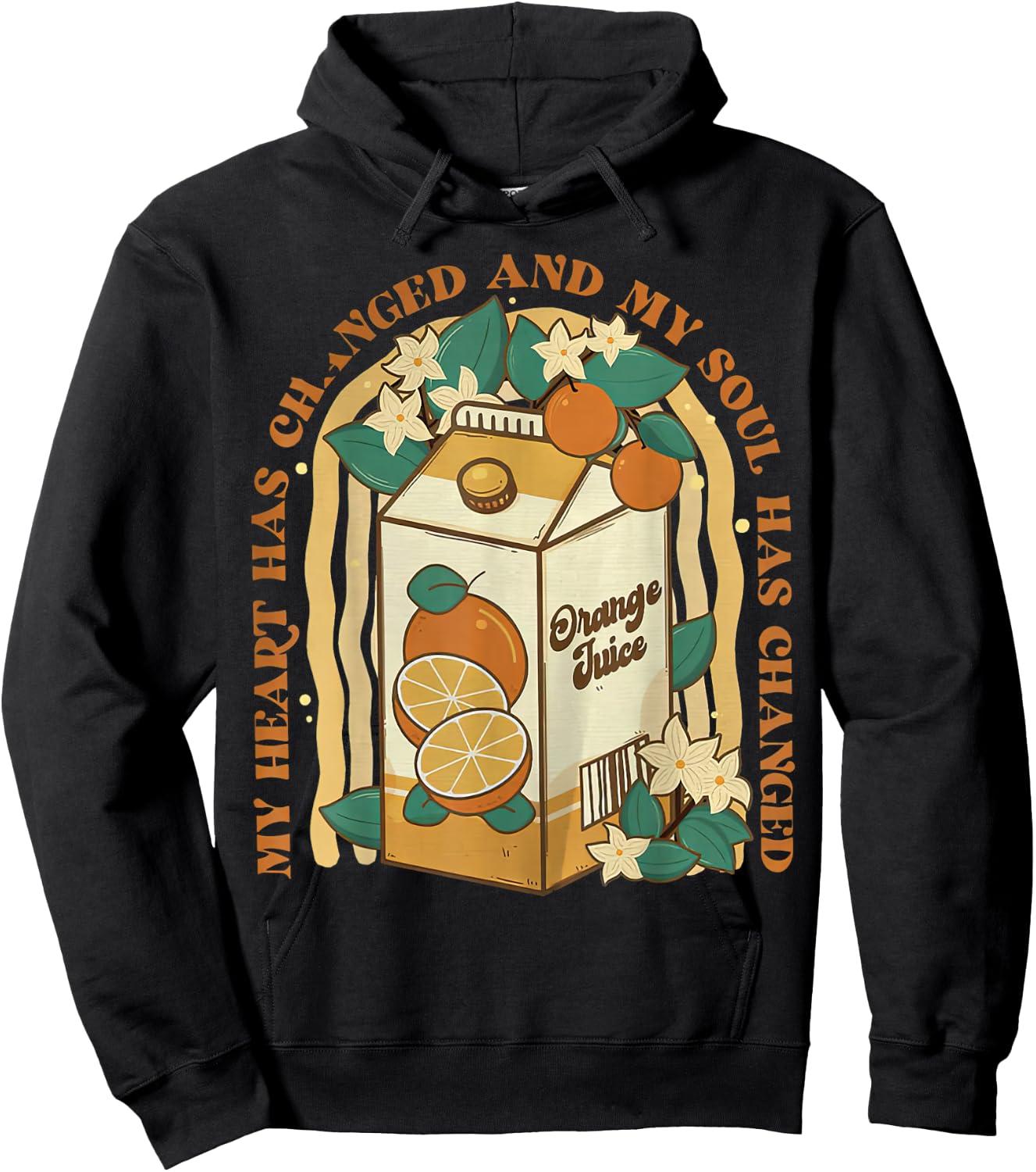 My Heart Has Changed and My Soul Has Changed Orange Hoodie - Hoodie | Black