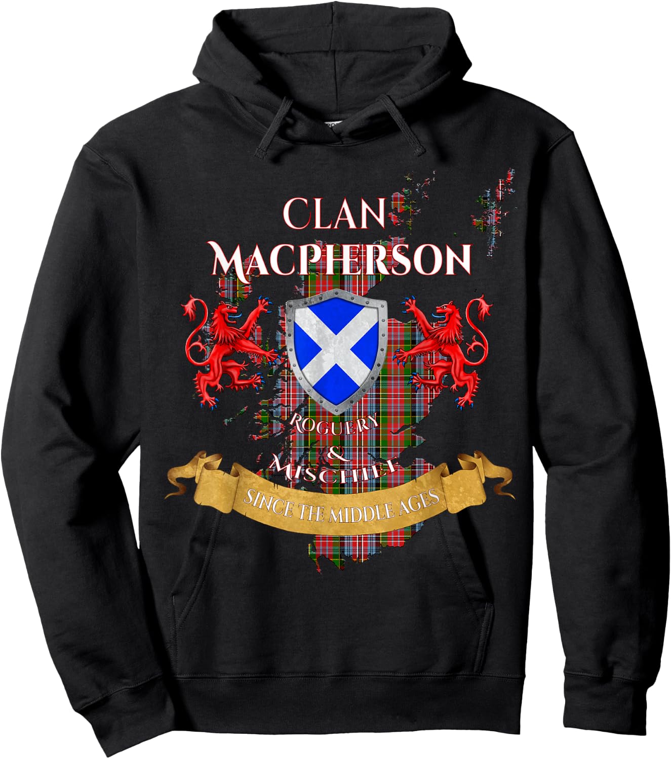 MacPherson Scottish Family Clan Middle Ages Mischief Hoodie - Hoodie | Black
