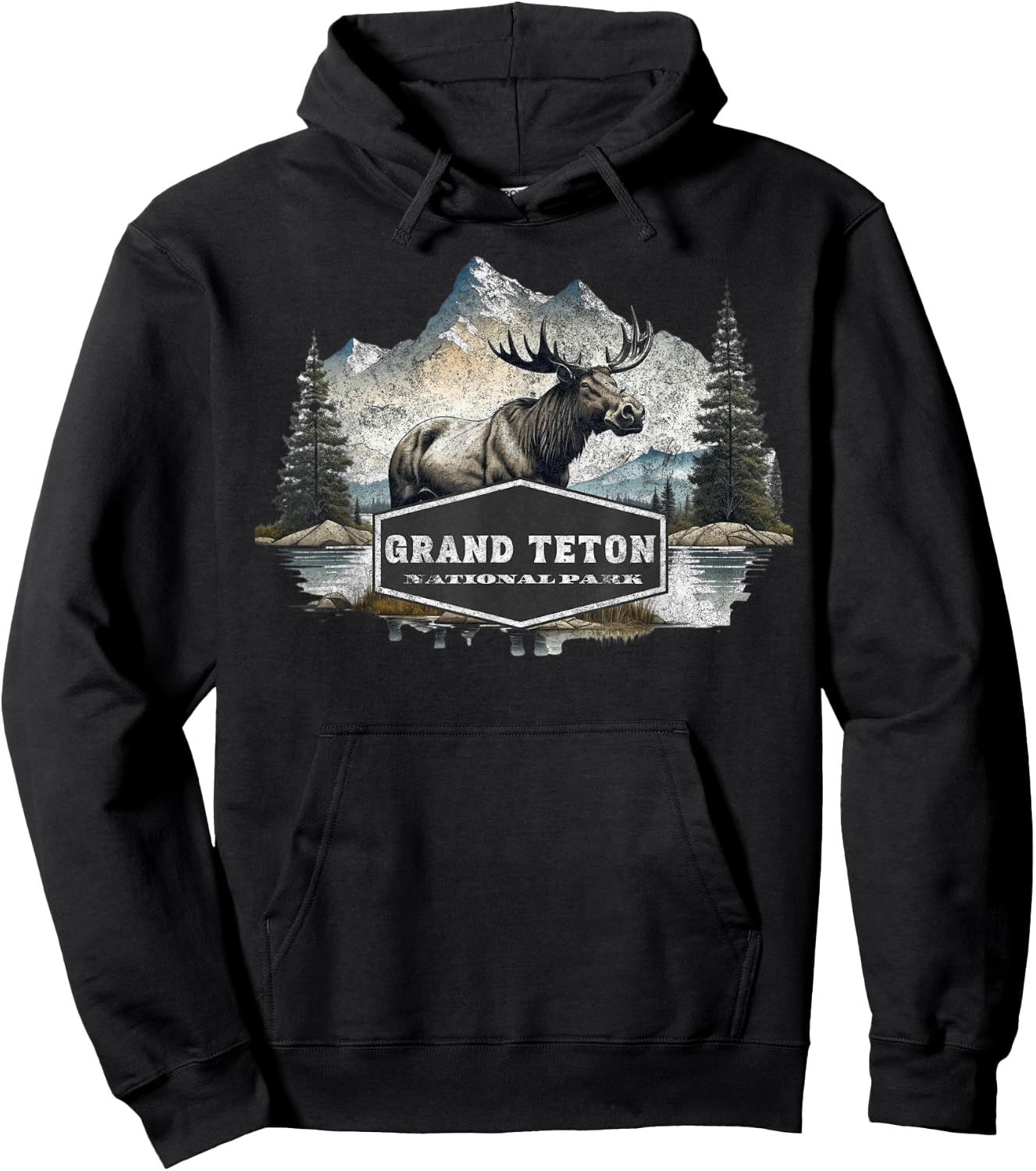 Grand Teton National Park Hoodie - Hoodie | Black