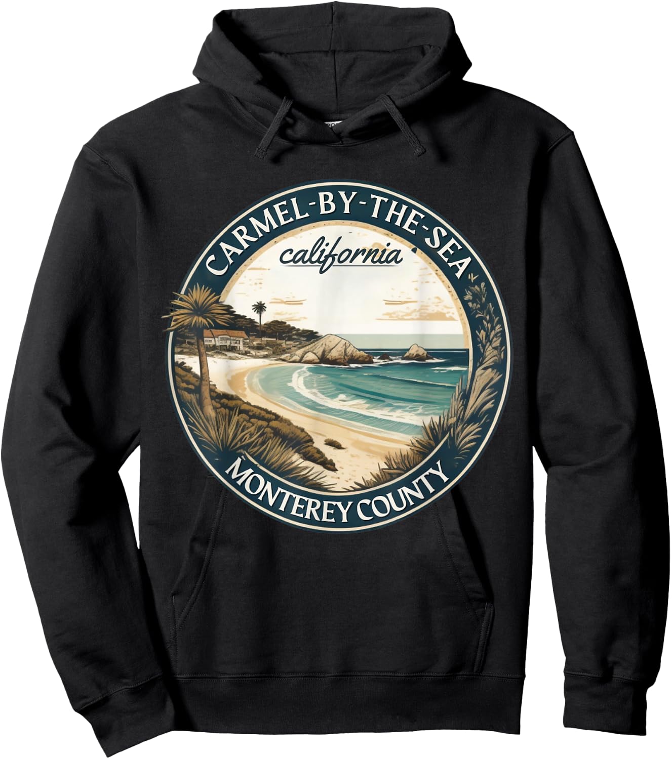 Carmel-by-the-Sea, California beach for family vocation Women Girls Kids Hoodie - Hoodie | Black