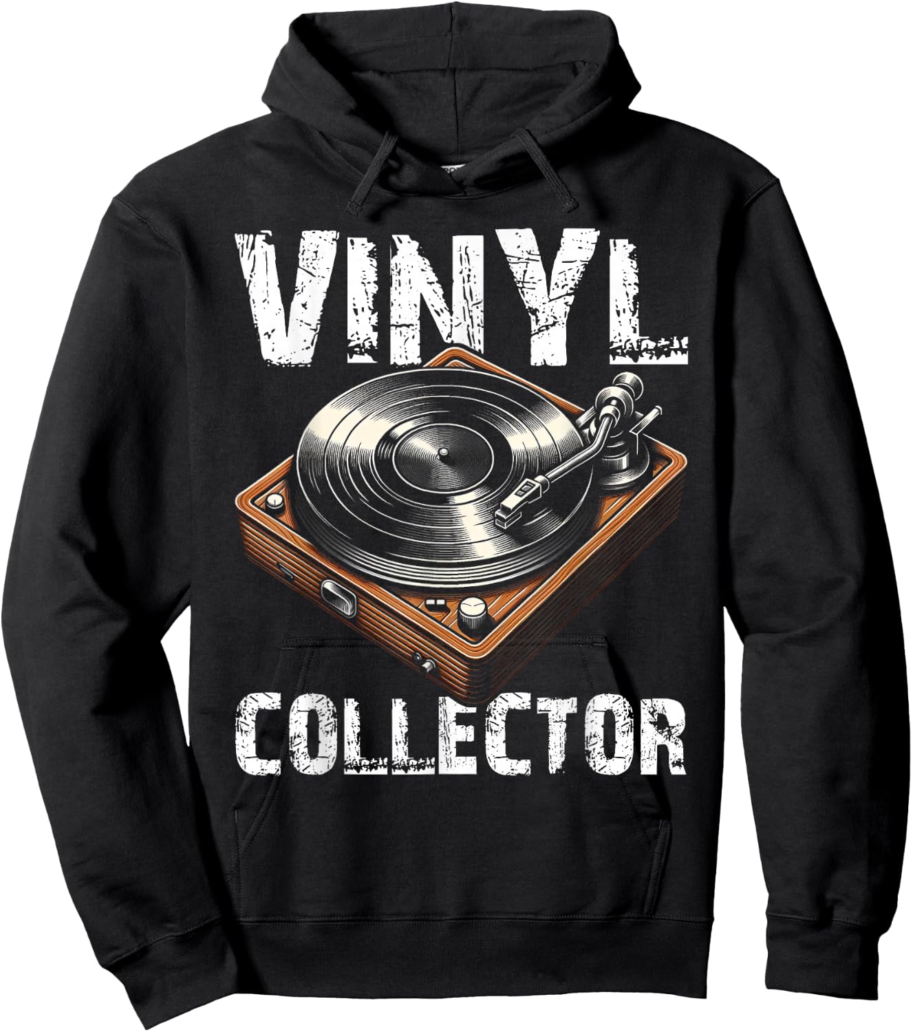 Retro Vinyl Record Music Player Lover Vinyl Record Collector Hoodie - Hoodie | Black