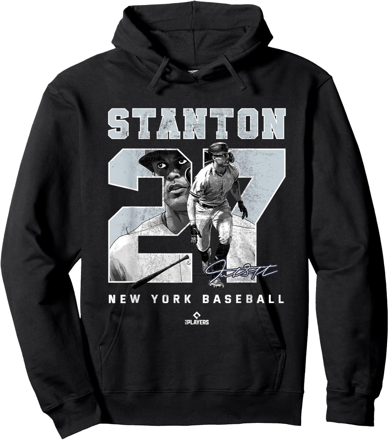 Number and Portrait Giancarlo Stanton New York MLBPA Hoodie - Hoodie | Black