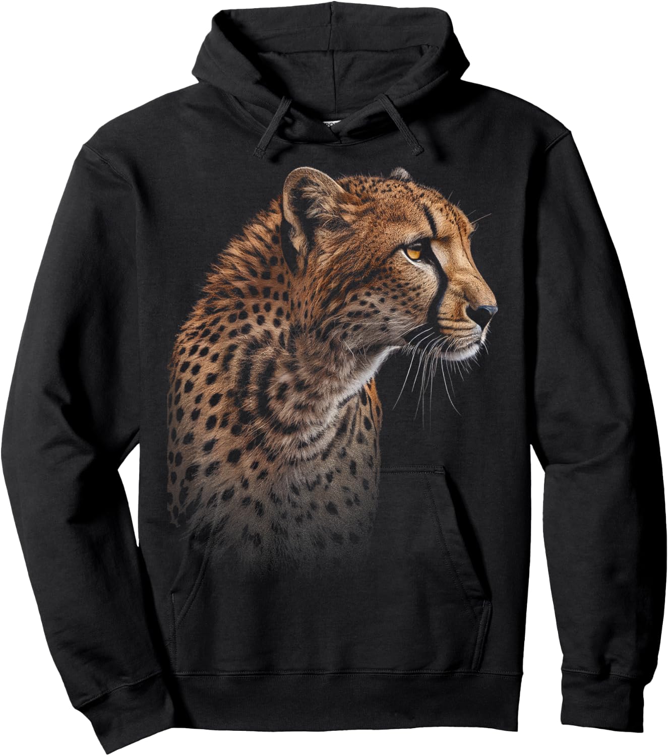 Leopard Cheetah Tiger Leopard Face Lion Cat Hoodie - Hoodie | Black