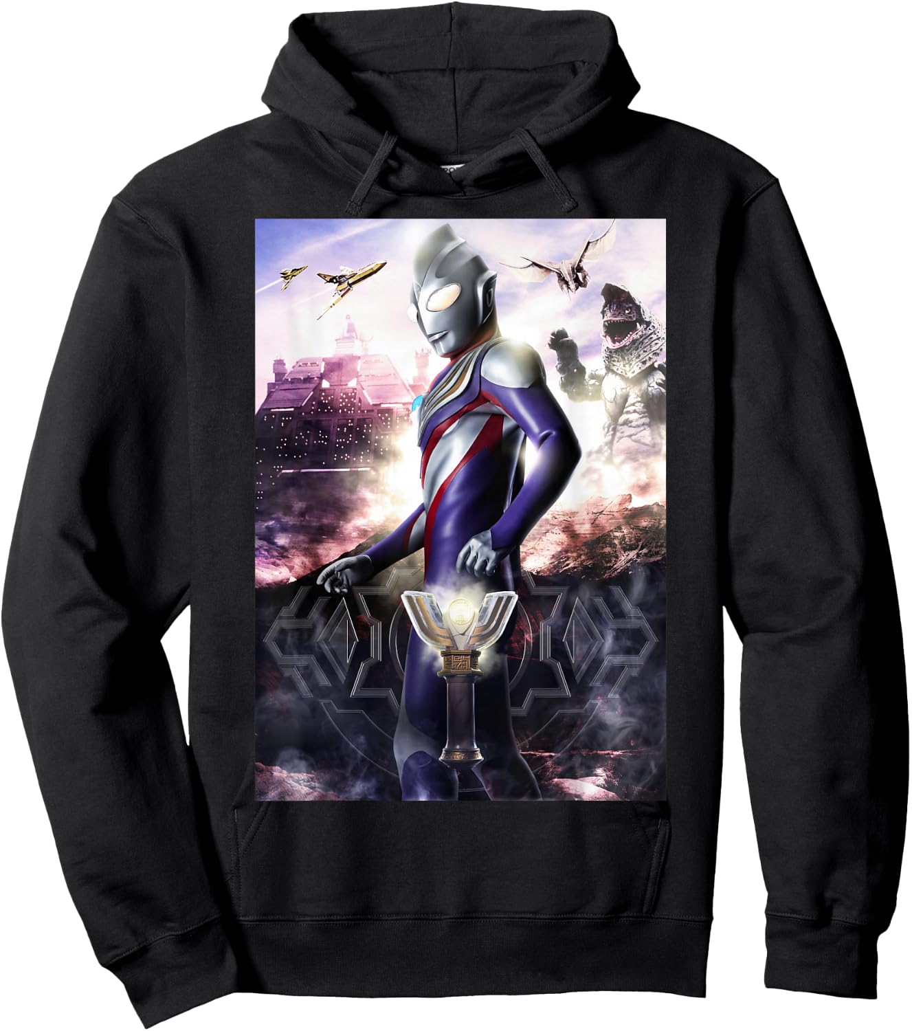 ULTRAMAN TIGA Poster Visual Design B Hoodie - Hoodie | Black