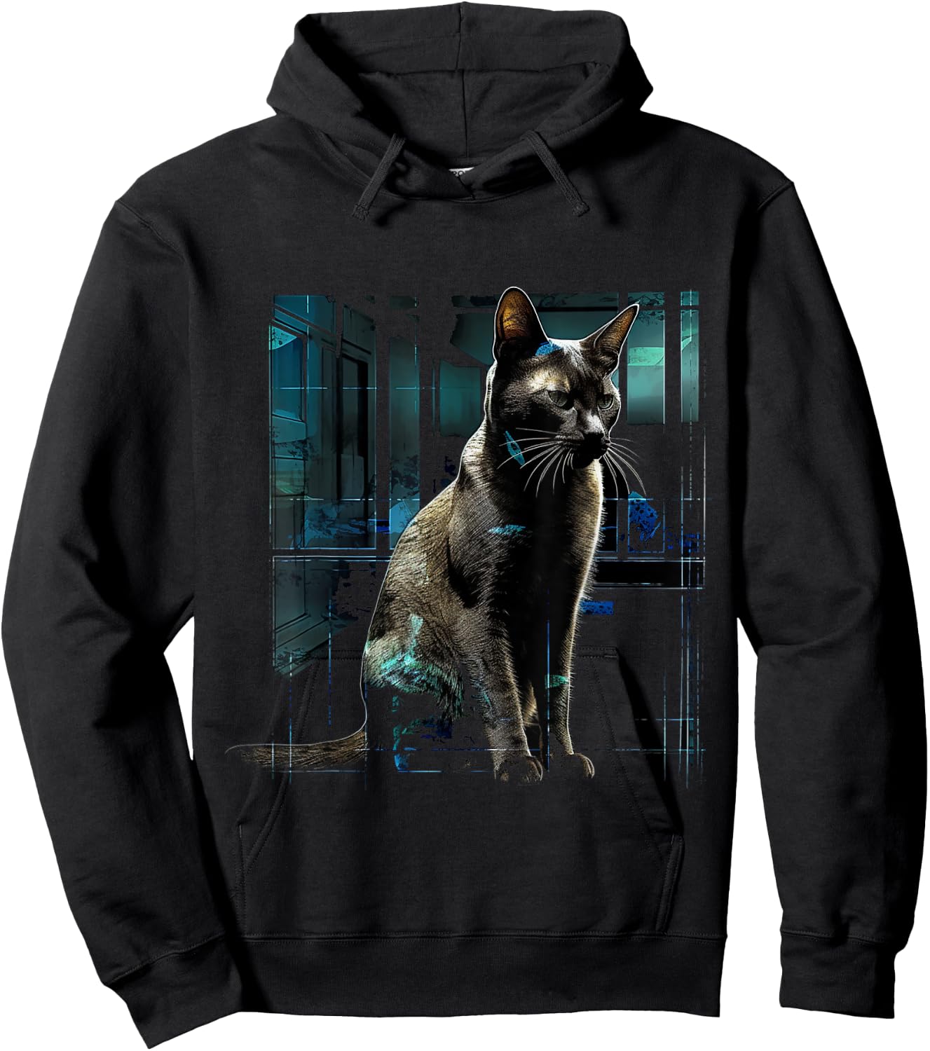 Cat Artwork - Cat Motif Animal Cat Women Kids Hoodie - Hoodie | Black