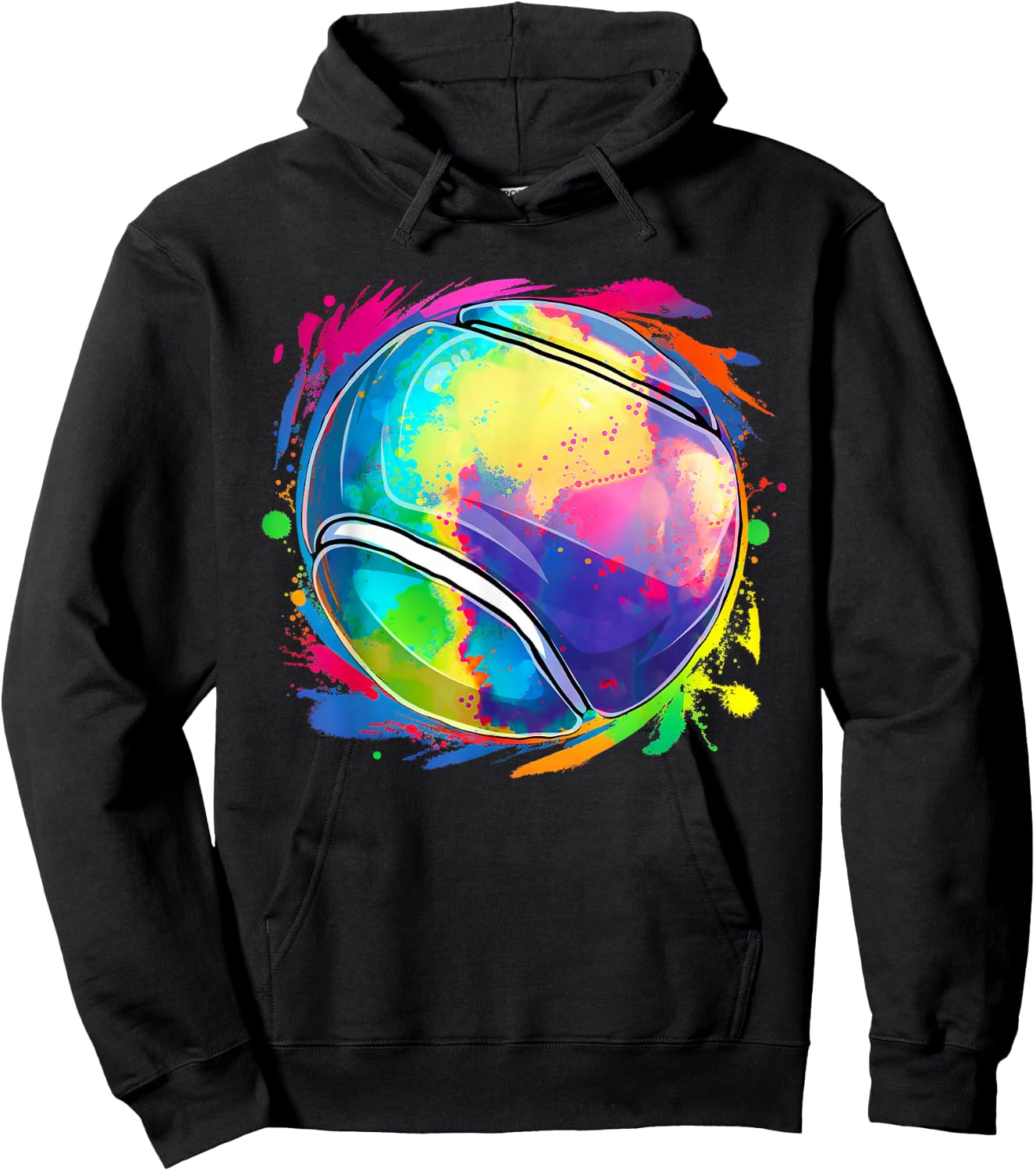 Tie Dye Tennis Funny Tennis Lovers Men Women Boys Kids Hoodie - Hoodie | Black