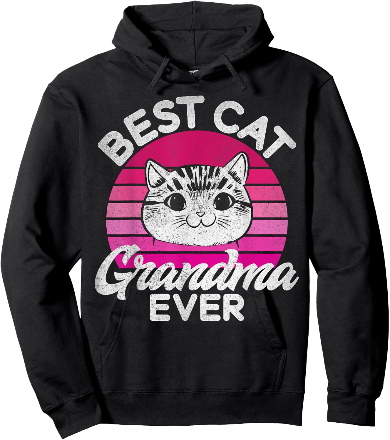 Best Cat Grandma Ever Cat Grandma Hoodie - Hoodie | Black
