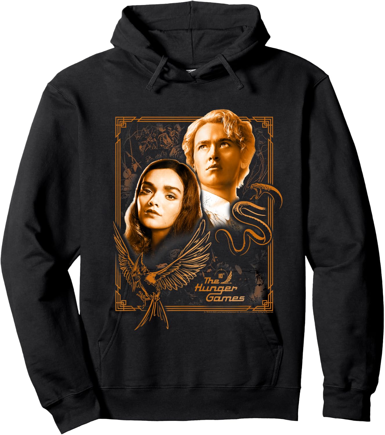 The Ballad of Songbirds and Snakes Framed Lucy Gray & Snow Hoodie - Hoodie | Black