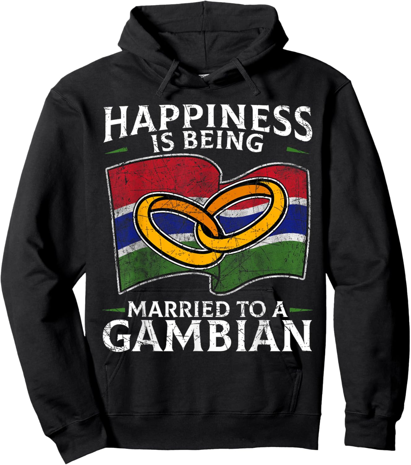 Gambian Marriage The Gambia Married Heritage Culture Flag Hoodie - Hoodie | Black