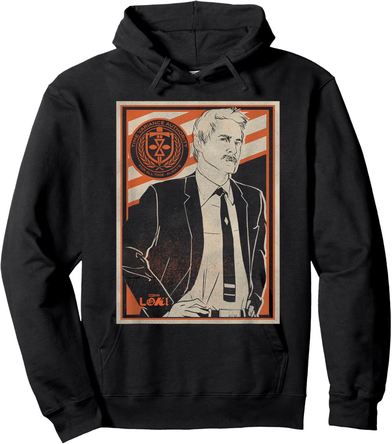 Marvel Loki TVA Agent Mobius Poster Hoodie - Hoodie | Black