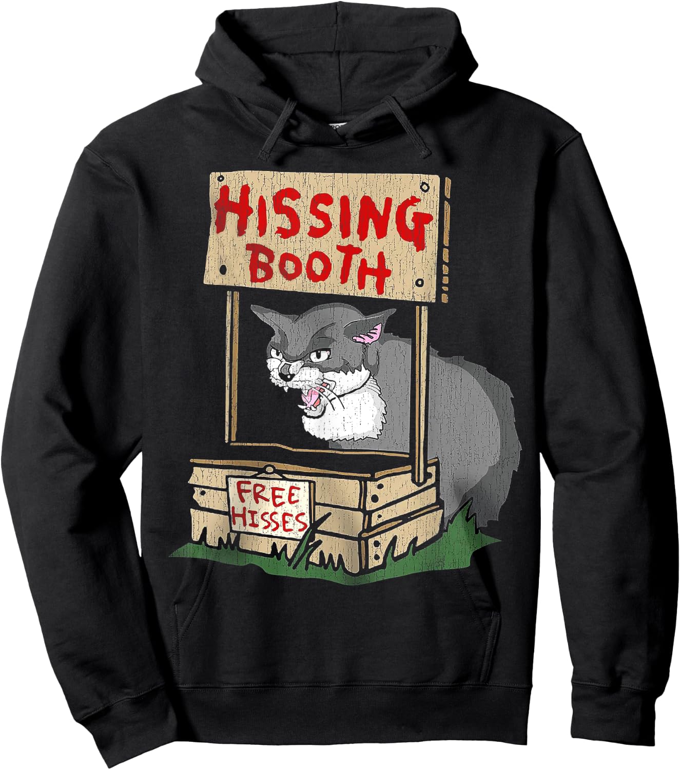 Cat Hissing Booth Free Hisses Men Women Hoodie - Hoodie | Black