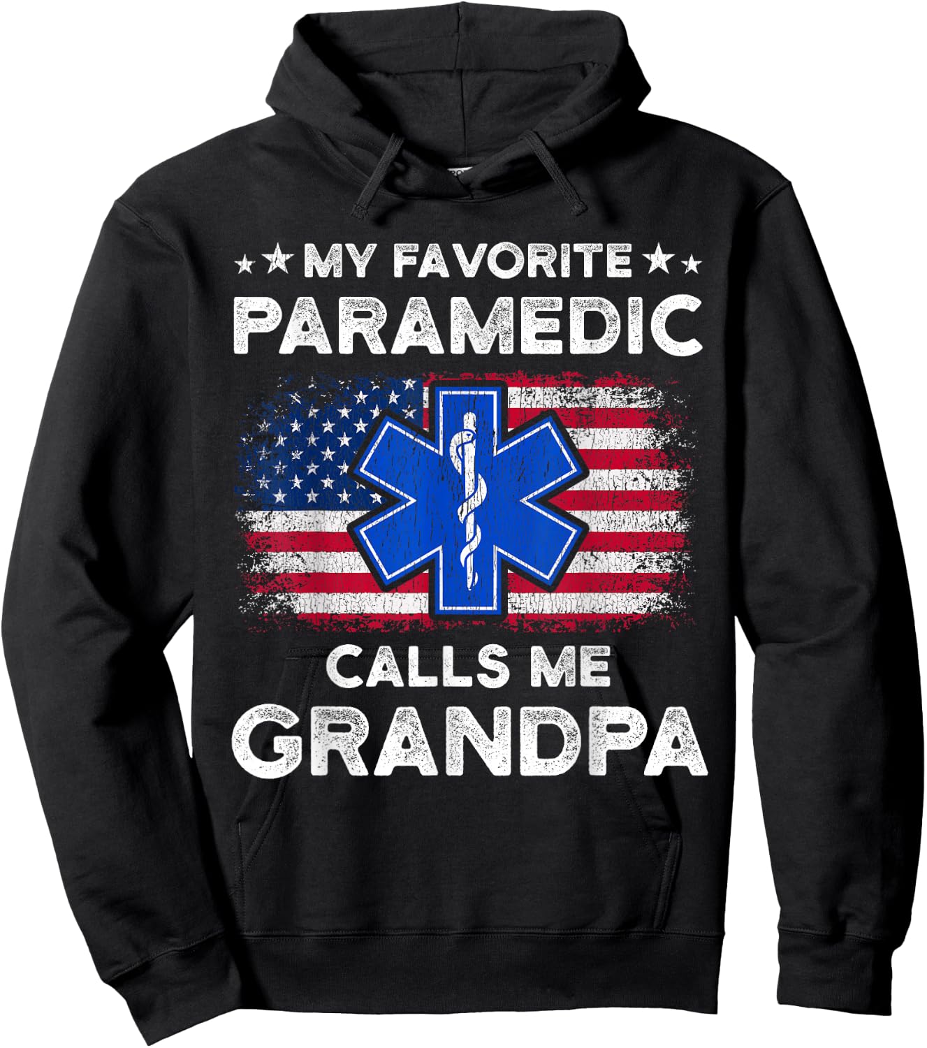 My Favorite Paramedic Calls Me Grandpa Funny Paramedic Hoodie - Hoodie | Black