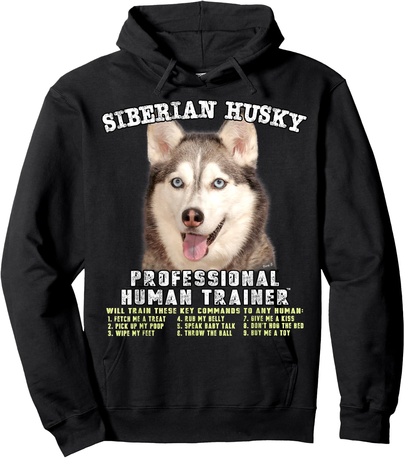 Siberian Husky Professional Human Trainer Small Hoodie - Hoodie | Black