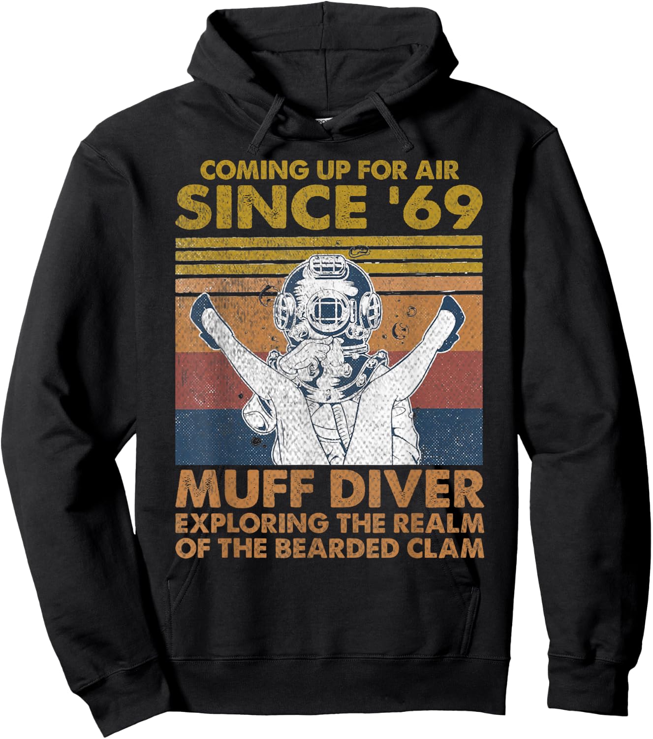 Muff Diving School Muff Diver Union Coming Up for Air Hoodie - Hoodie | Black