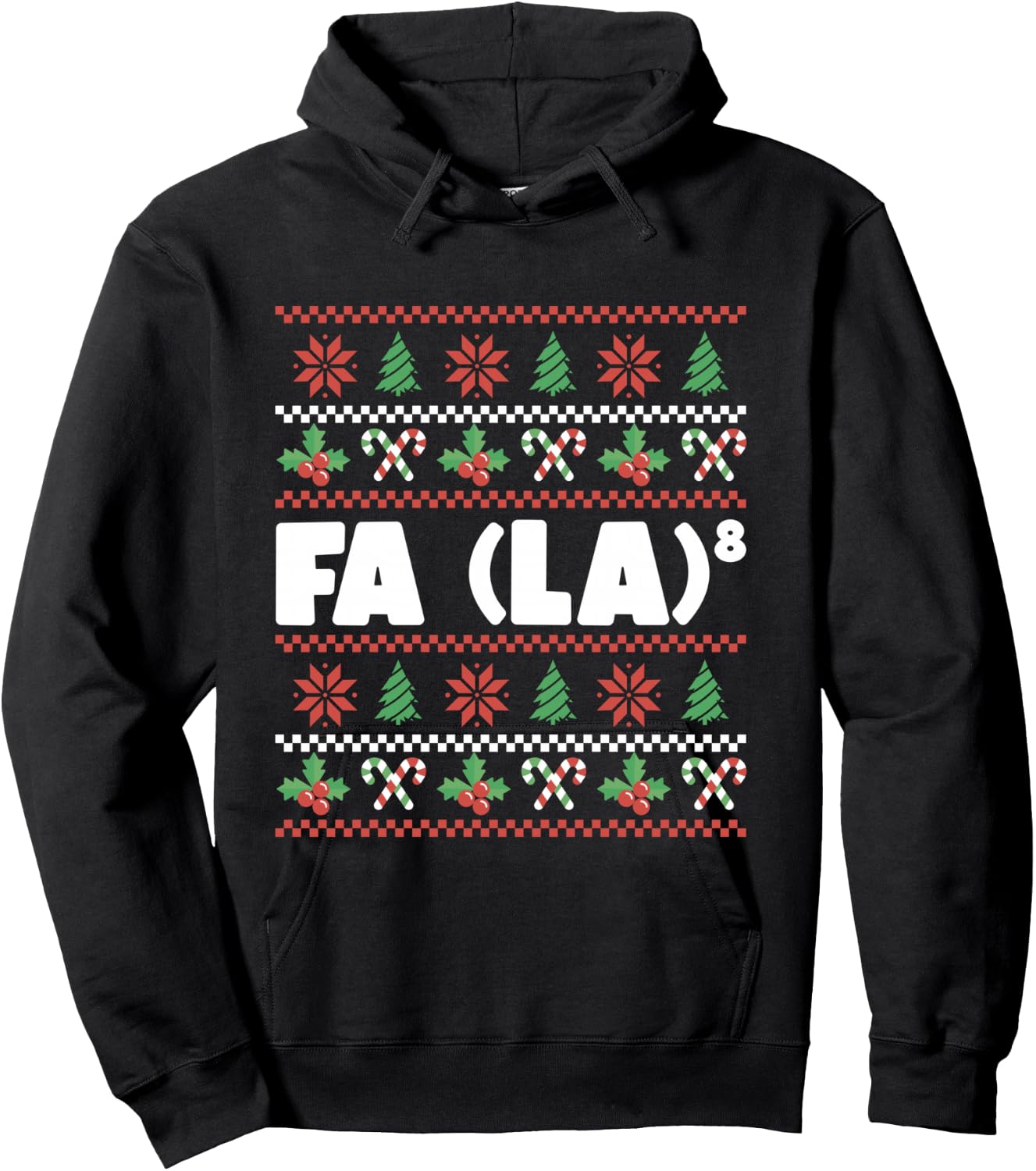 Funny Math Santa Christmas FA (LA)8 For Math Teacher Xmas Hoodie - Hoodie | Black