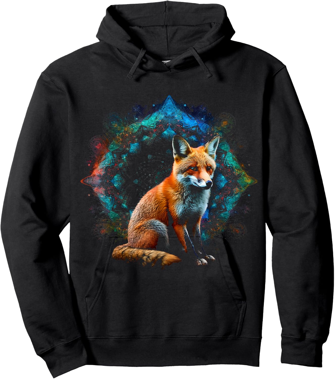 Fox - Art Animal Fox Hoodie - Hoodie | Black