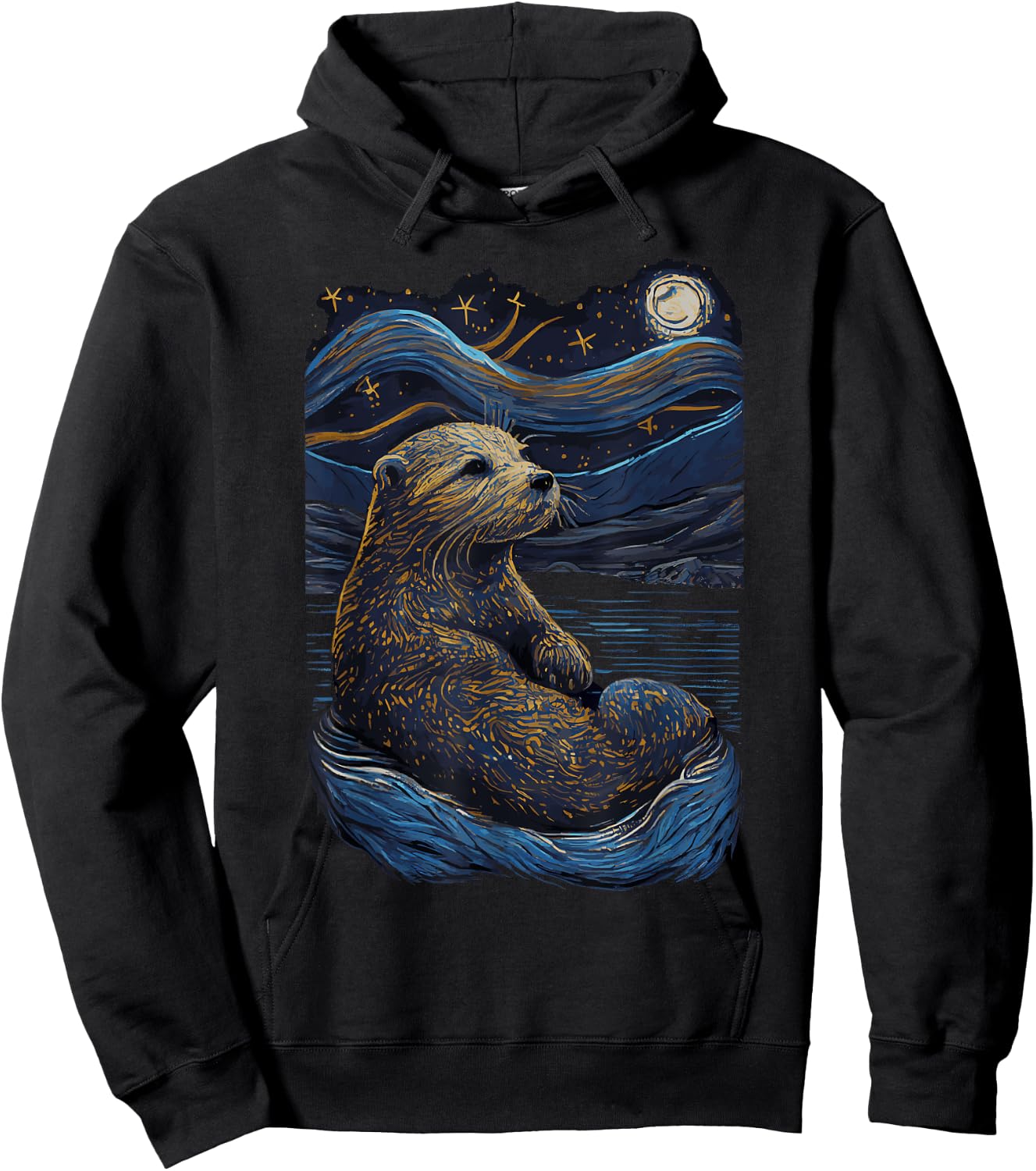 Otter Starry Night Hoodie - Hoodie | Black