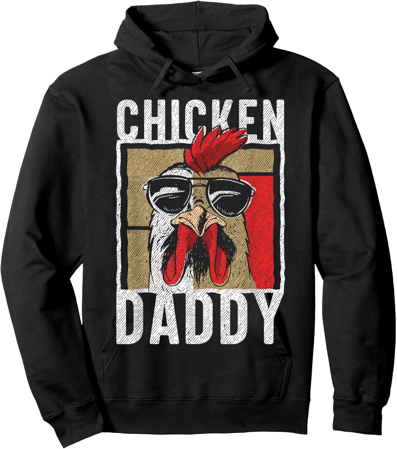 Chicken Daddy - a Fun Design for Every Rooster in The Basket Hoodie - Hoodie | Black