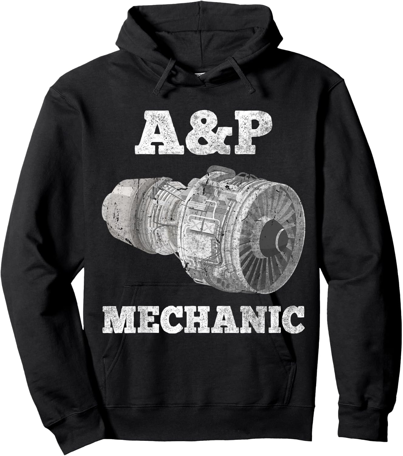 Airplane Mechanic A&P Aircraft Maintenance Pilot Technician Hoodie - Hoodie | Black