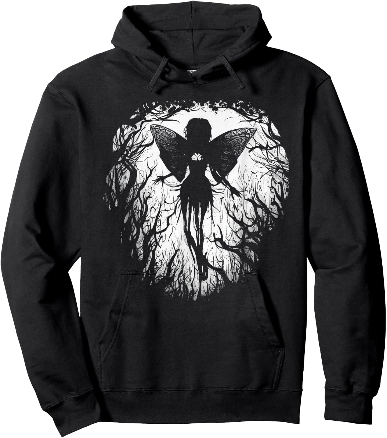 Dark Art Aesthetic Fairy Fairycore Gothic Horror Art Hoodie - Hoodie | Black