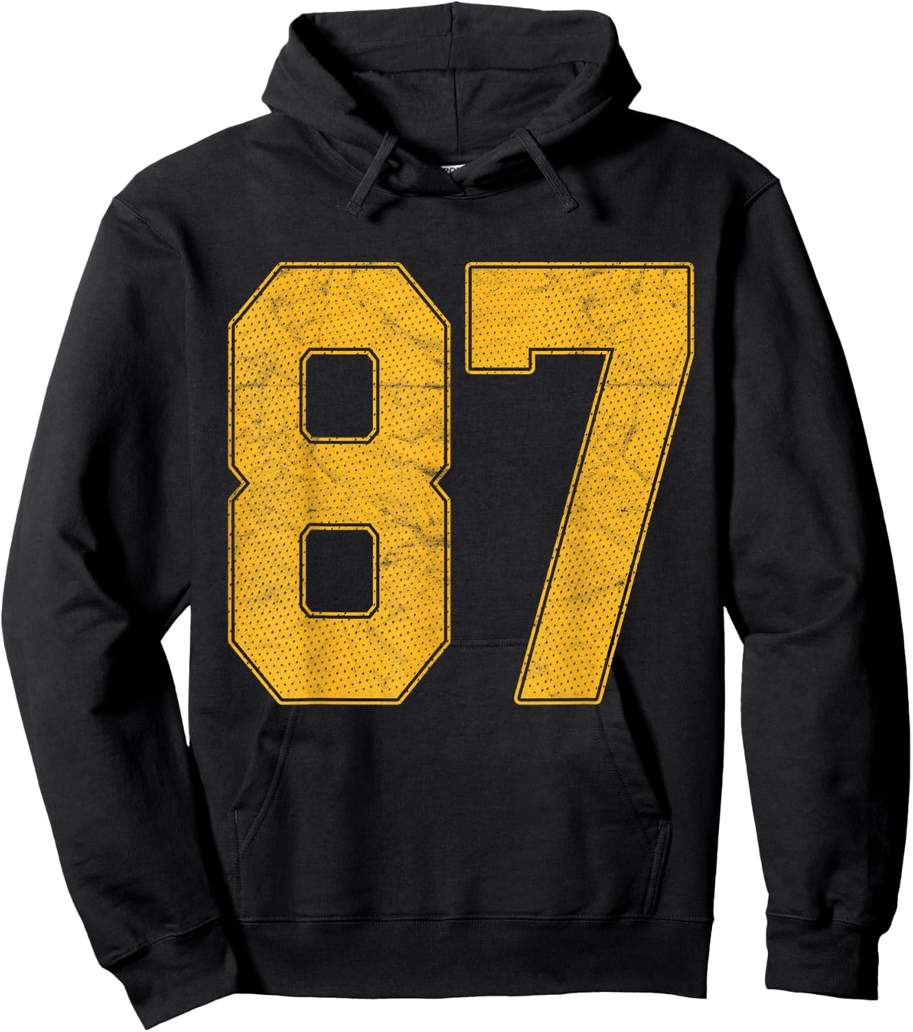 Number 87 Numbered Uniform Sports Team Jersey 87th Birthday Hoodie - Hoodie | Black