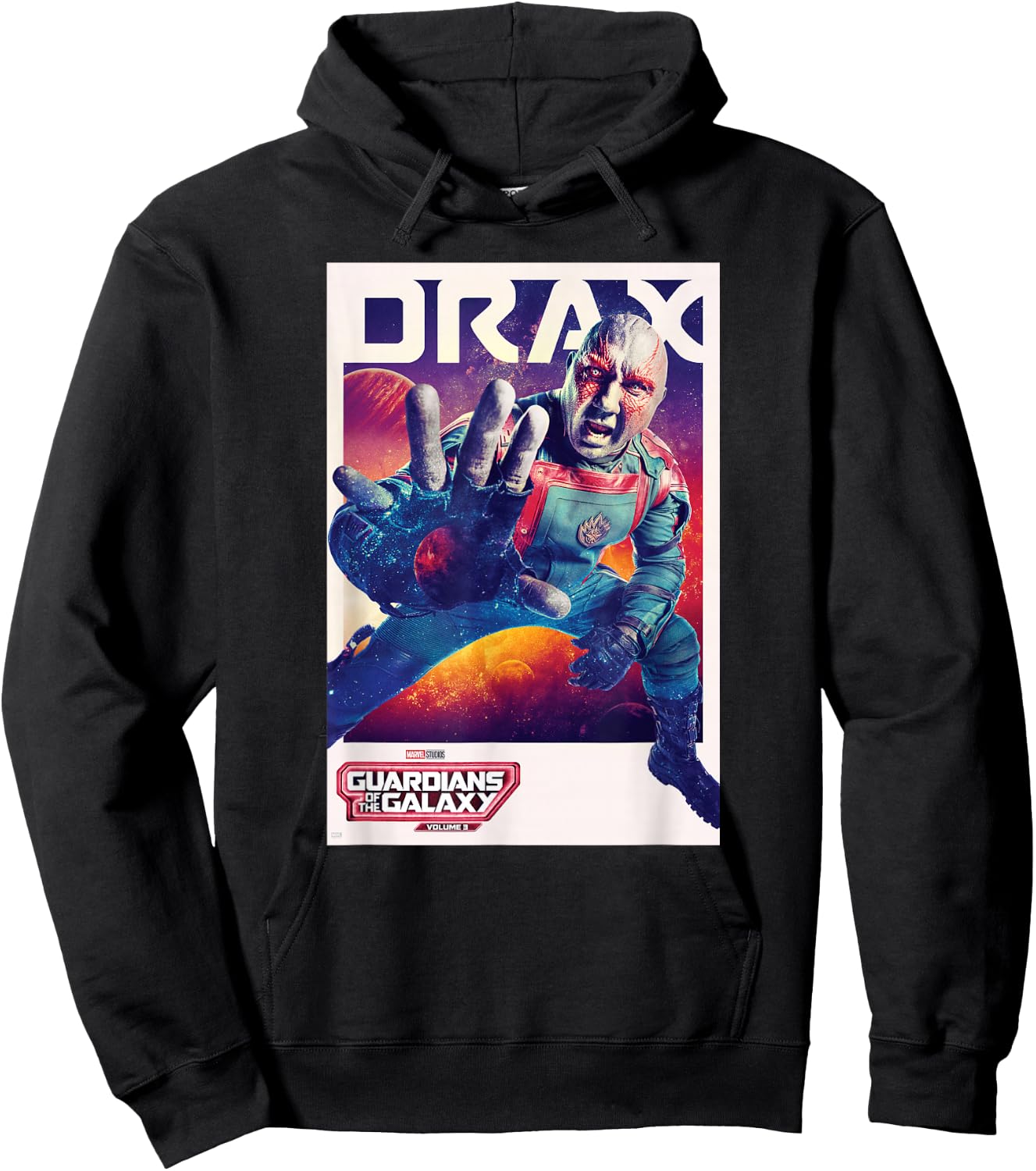 Marvel Guardians of The Galaxy Volume 3 Drax Poster Hoodie - Hoodie | Black