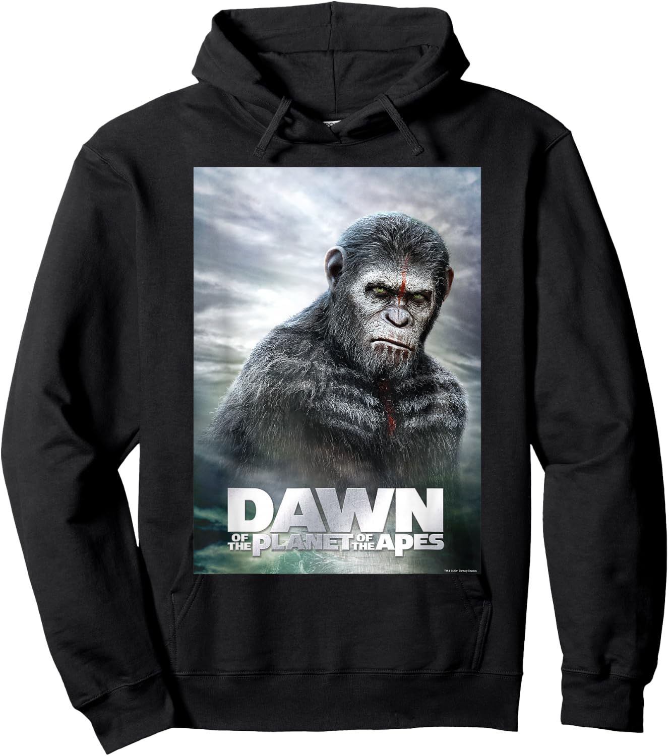 Dawn of The Planet of The Apes Caesar in Paint Movie Poster Hoodie - Hoodie | Black