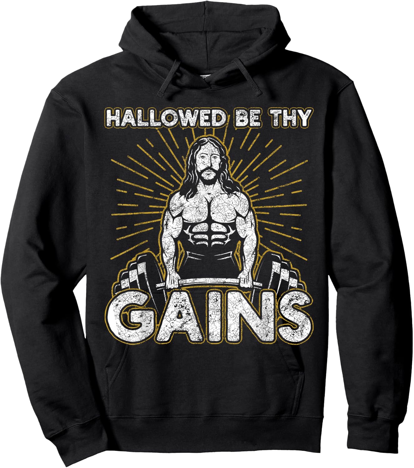 Hallowed By Thy Gains For A Fitness And Weight Gain Lovers Hoodie - Hoodie | Black