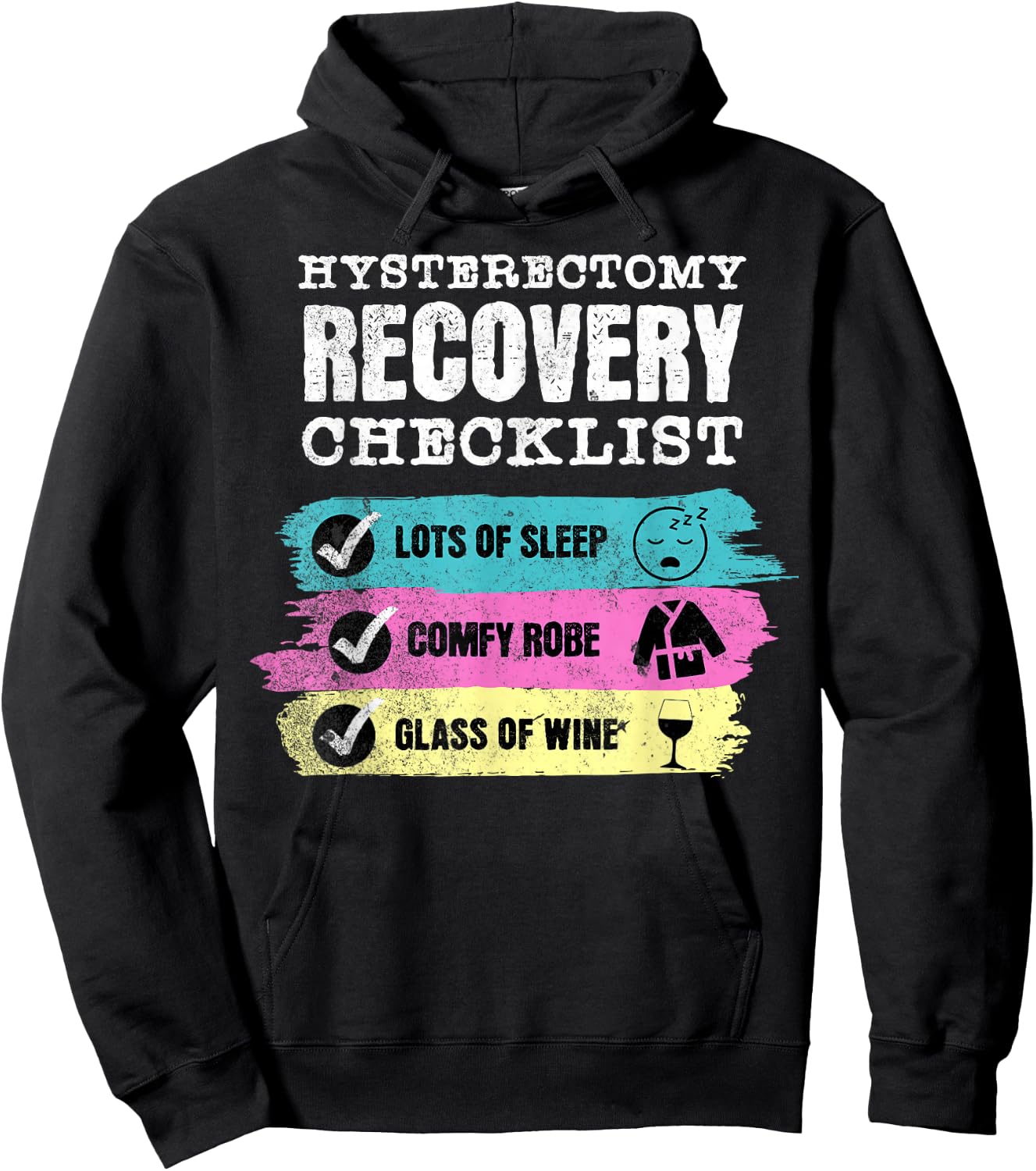 Funny Hysterectomy Recovery And Uterus, Cervix Surgery Hoodie - Hoodie | Black