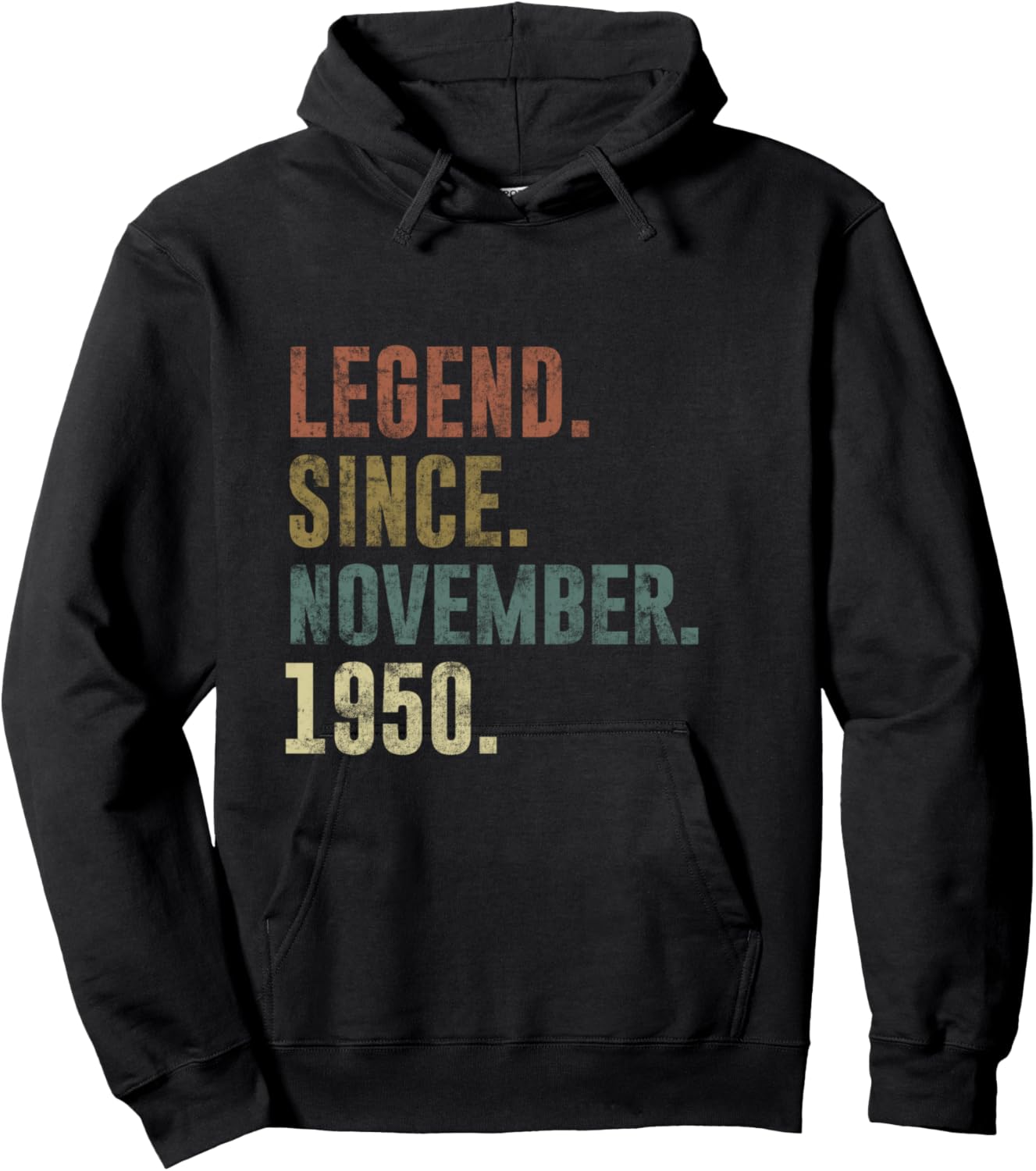 Funny 1950 75th Birthday Vintage Legend Since November 1950 Hoodie - Hoodie | Black