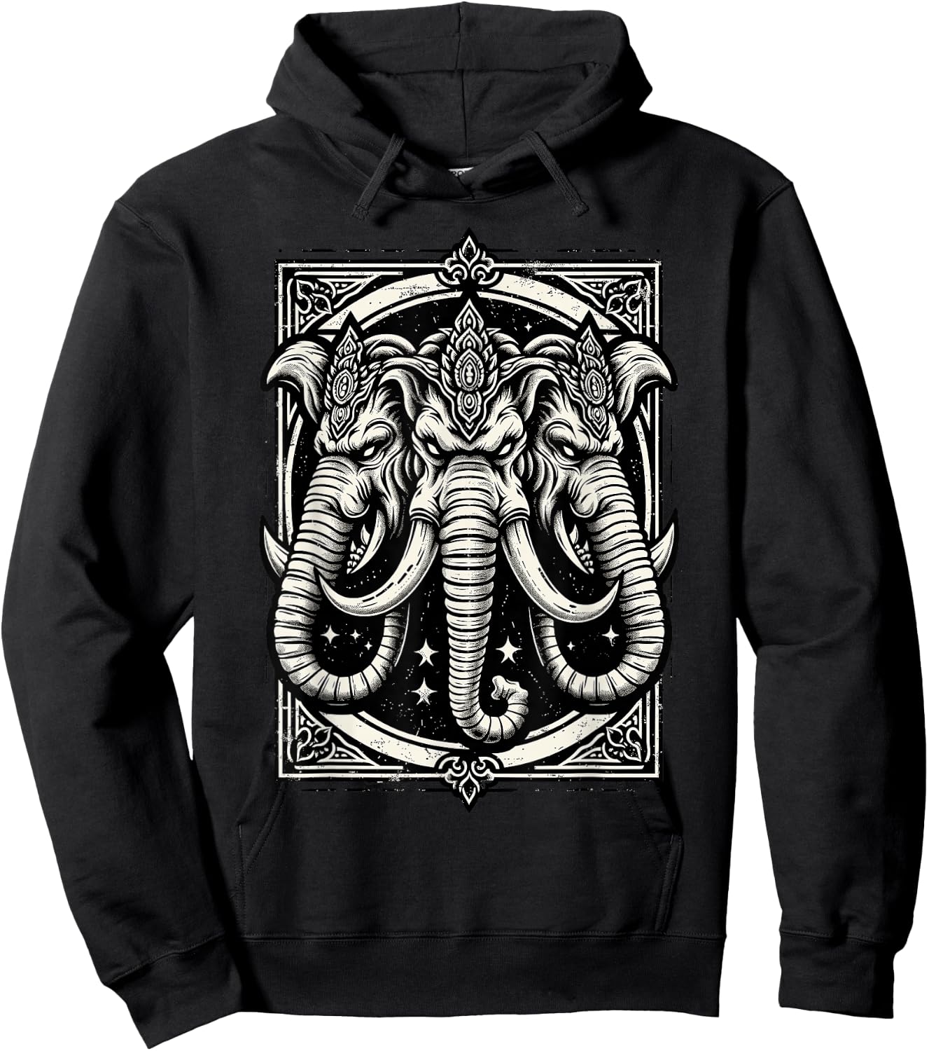 3 Headed Elephant of Lao Laos Pride Hoodie - Hoodie | Black