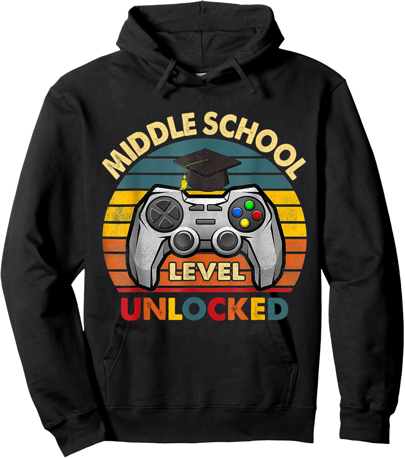 MIDDLE SCHOOL Level UNLOCKED happy First day of MIDDLE Hoodie - Hoodie | Black