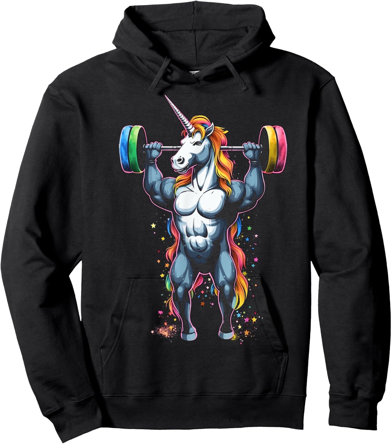 Unicorn Weightlifting Deadlift Fitness Gym Hoodie - Hoodie | Black