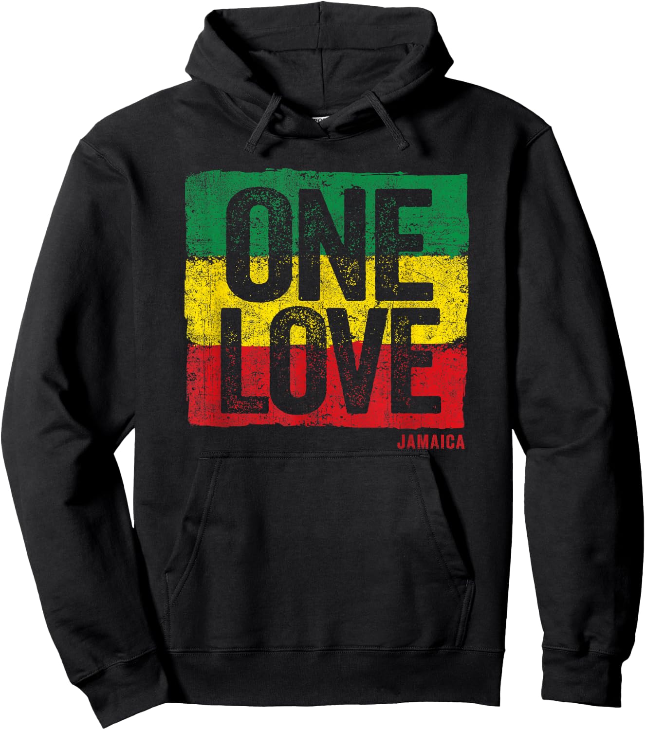 Love Jamaica Reggae Vintage Jamaican Souvenir Hoodie - Hoodie | Black