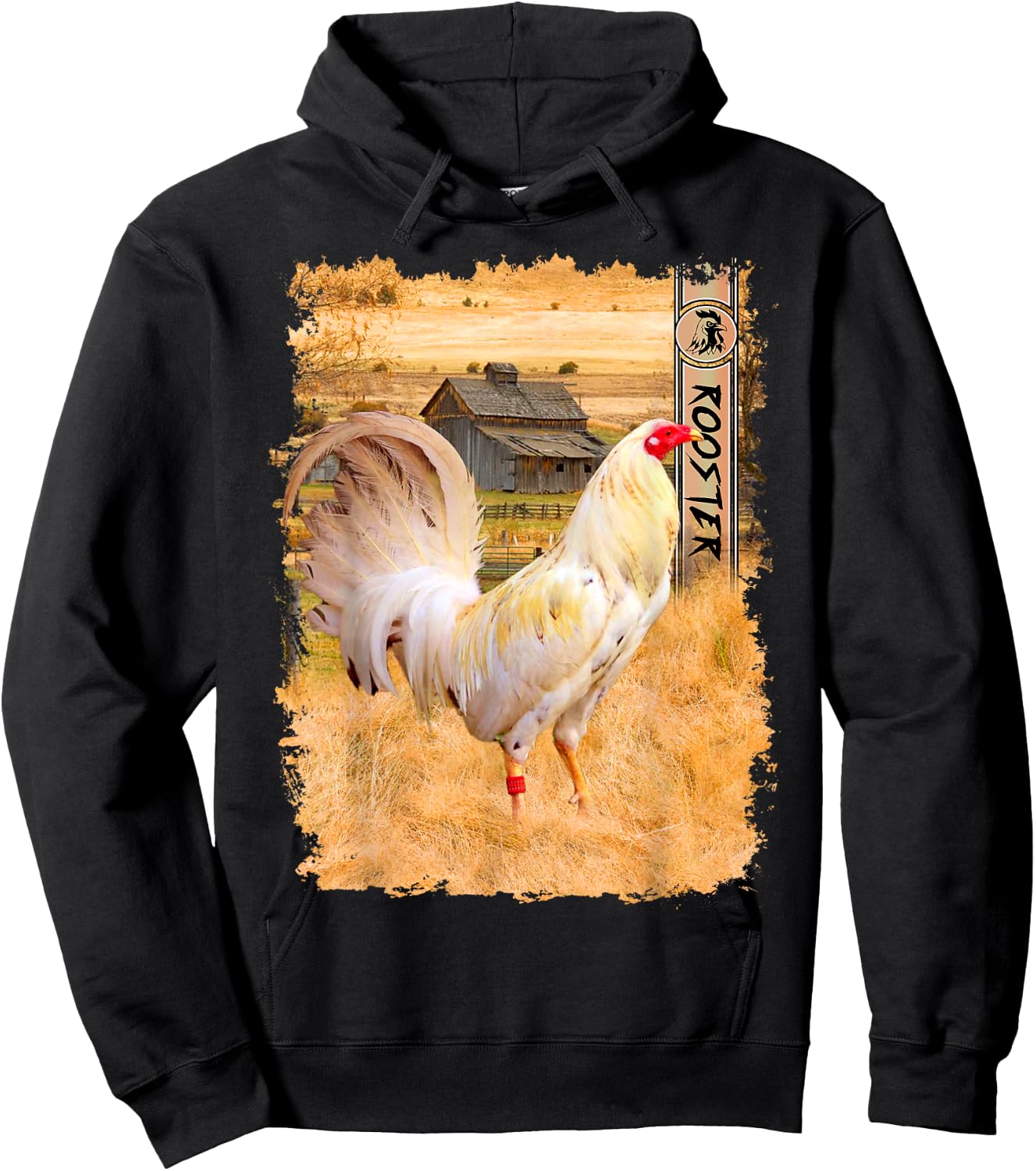 Vintage Rooster Gallero Gamefowl Cock Fight Hoodie - Hoodie | Black