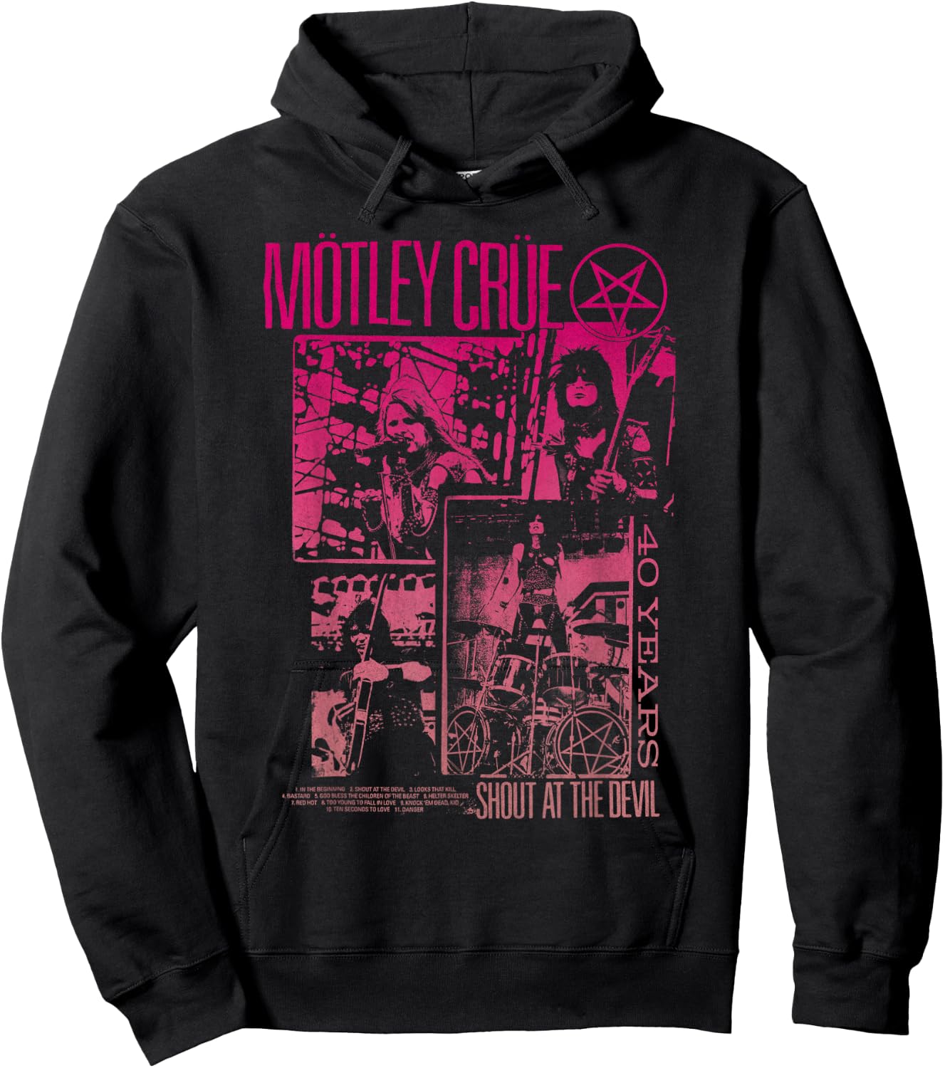 Mötley Crüe – Live Photo Hoodie - Hoodie | Black